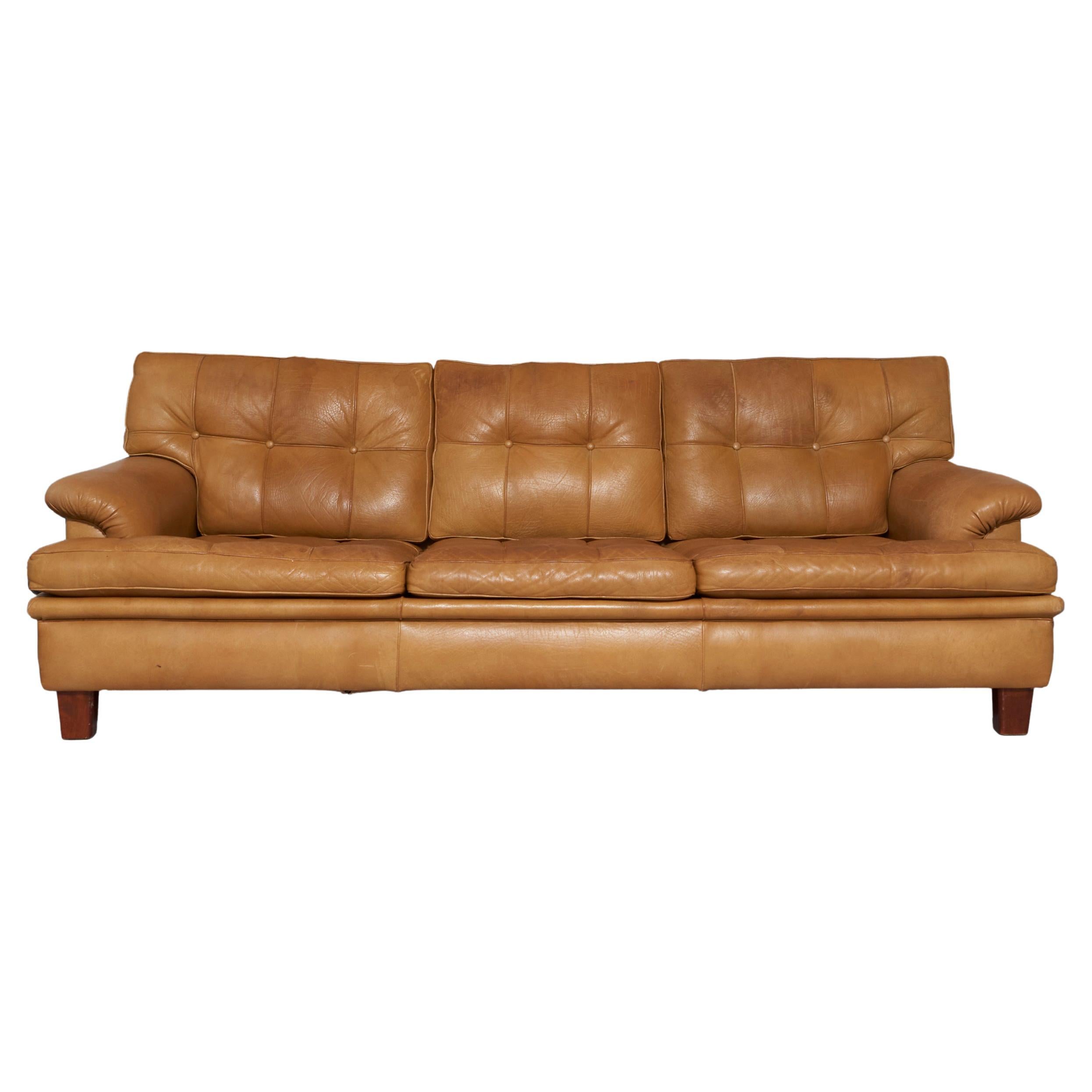 1960’s Arne Norell ‘’Mexico’’ Leather Sofa