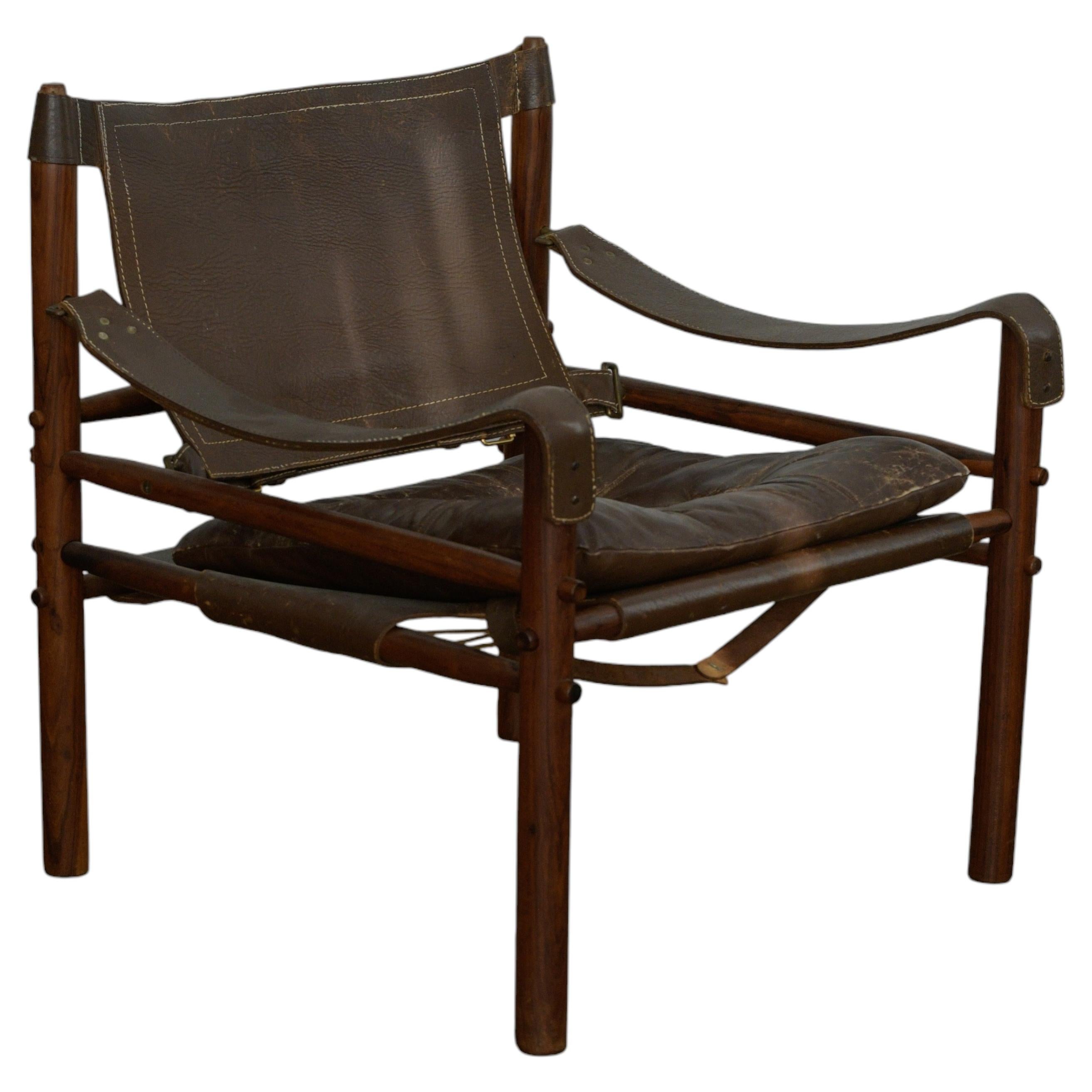 1960s Arne Norrell Safari Lounge Chair by Norell Möbel AB, Sweden