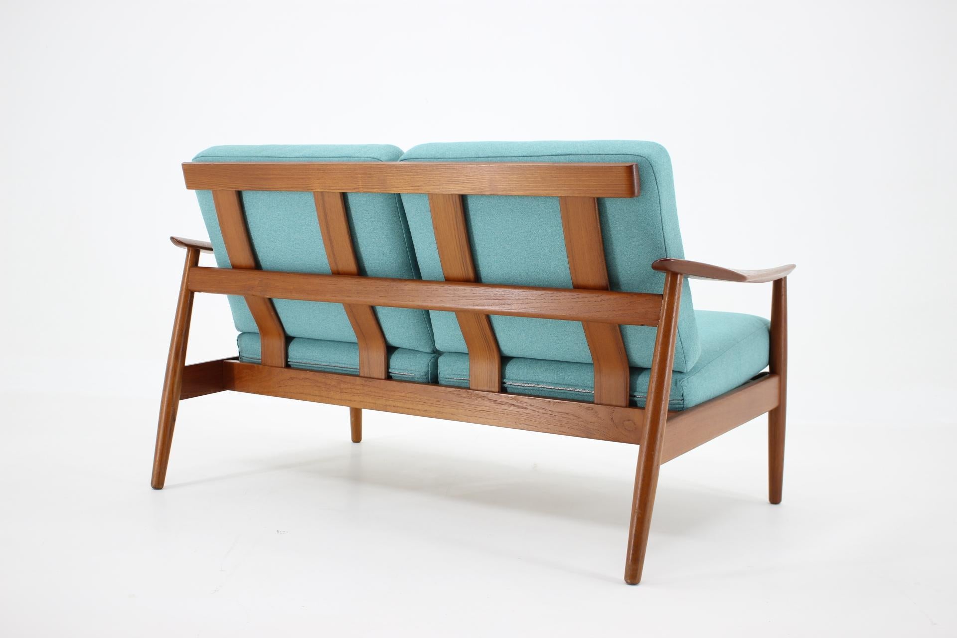 1960s Arne Vodder 2-Seat Sofa for France & Søn, Denmark In Good Condition In Praha, CZ