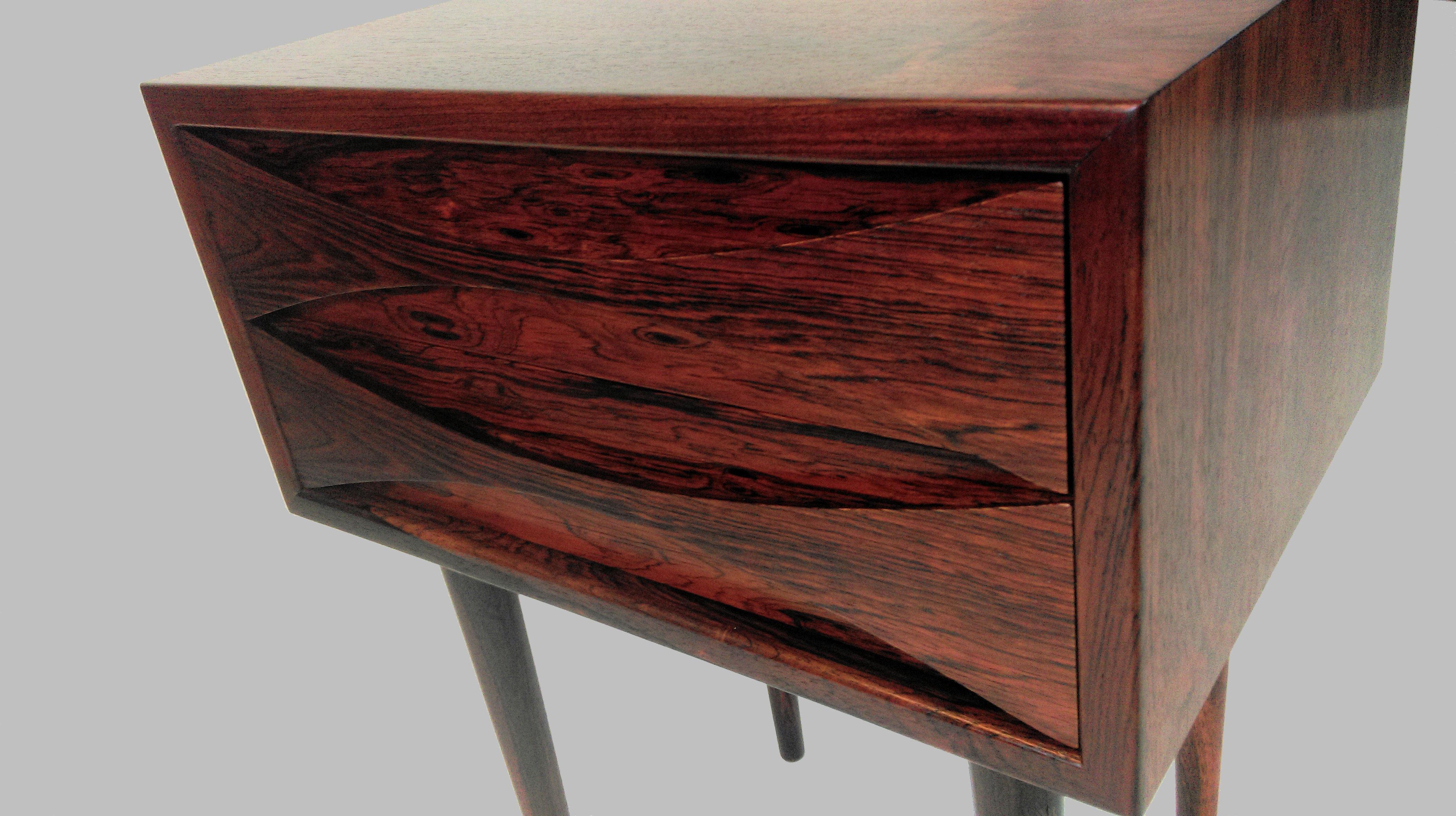 Mid-20th Century 1960s Arne Vodder Attributed Night Stands in Rosewood