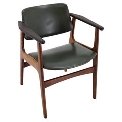1960s Arne Vodder Desk Armchair Model "LENE" in Leather , Denmark