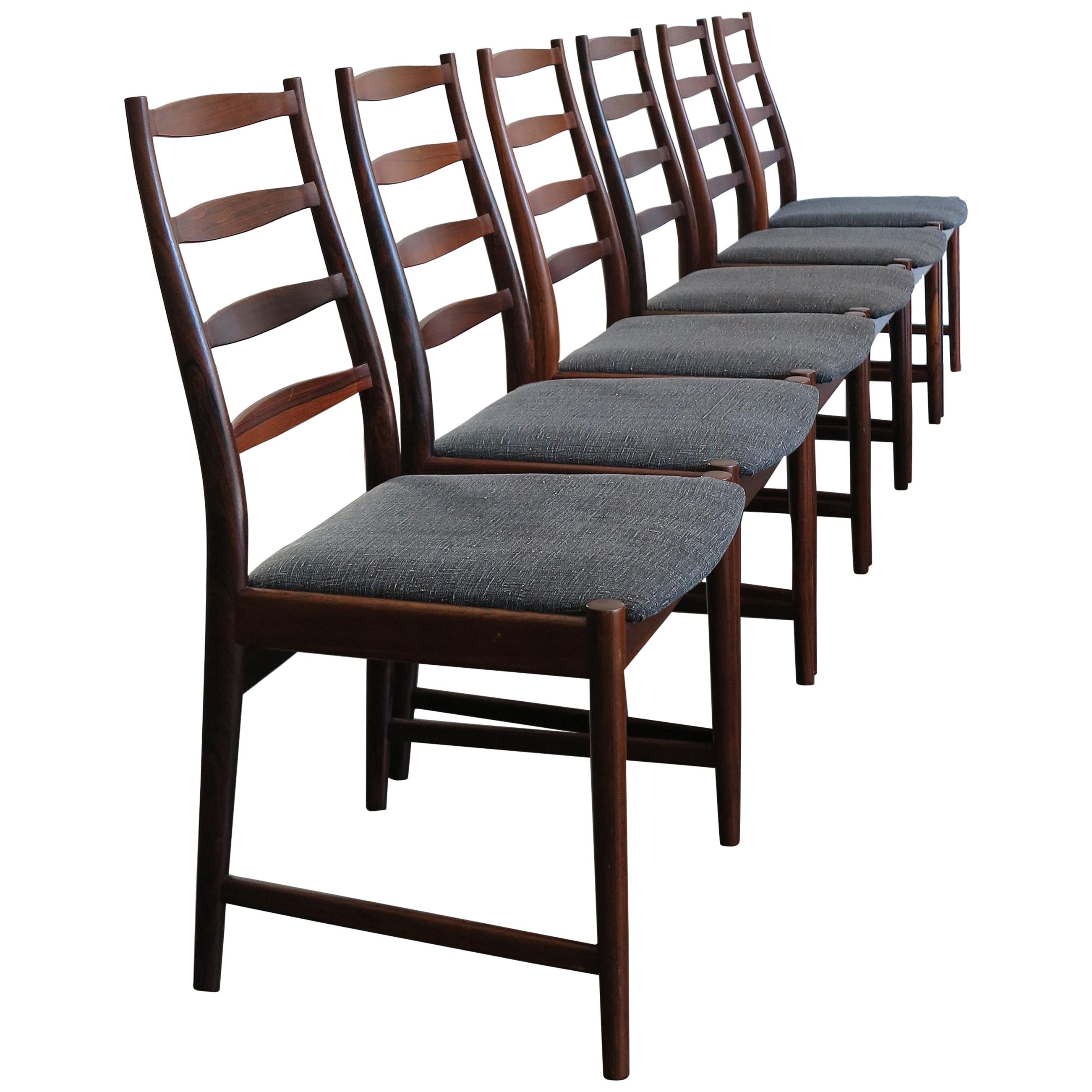 1960s Arne Vodder Mid-Century Modern Scandinavian Rosewood Dining Chairs