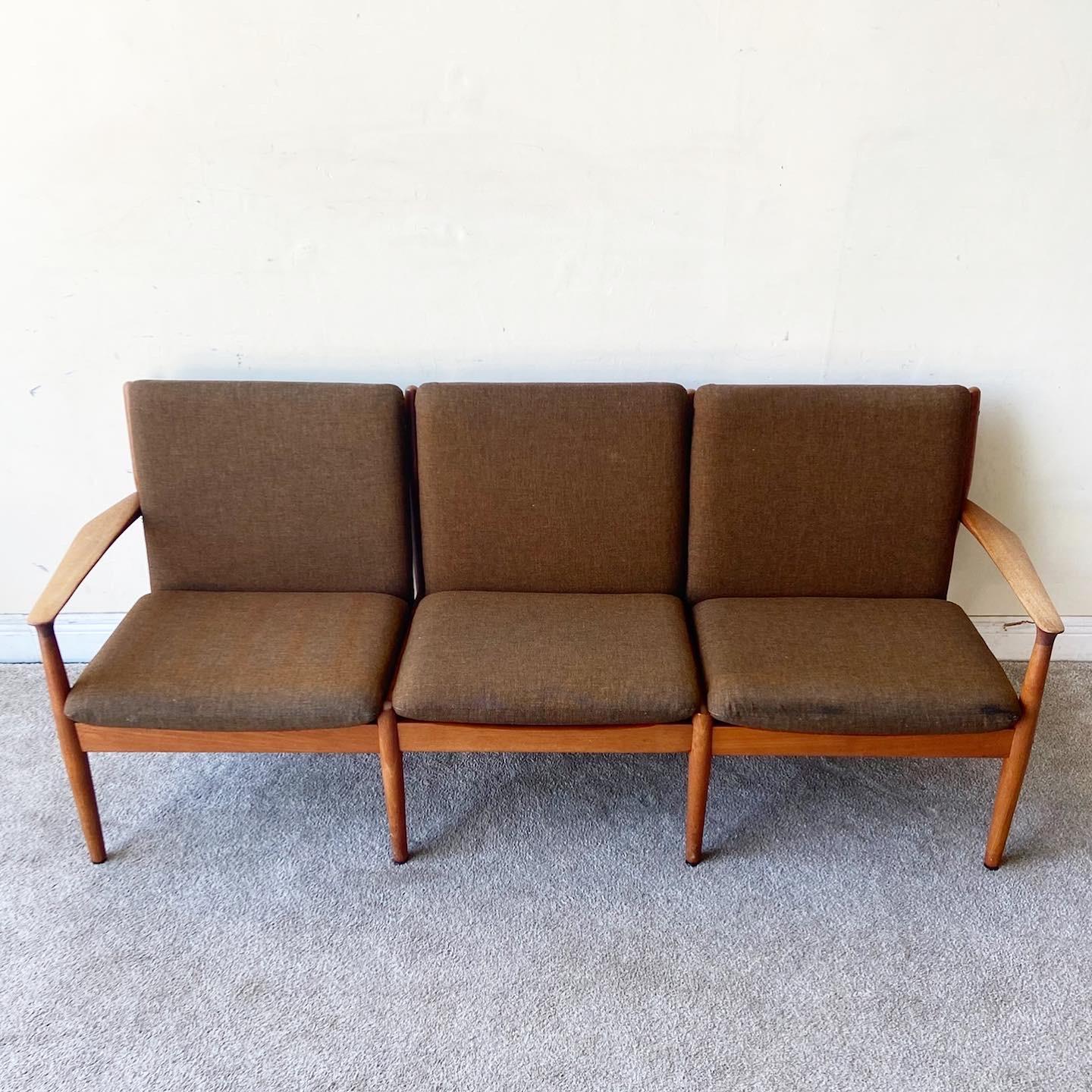 Danish 1960s Arne Vodder Mid-Century Modern Sofa with Chairs for Glostrup Mobelfabrik