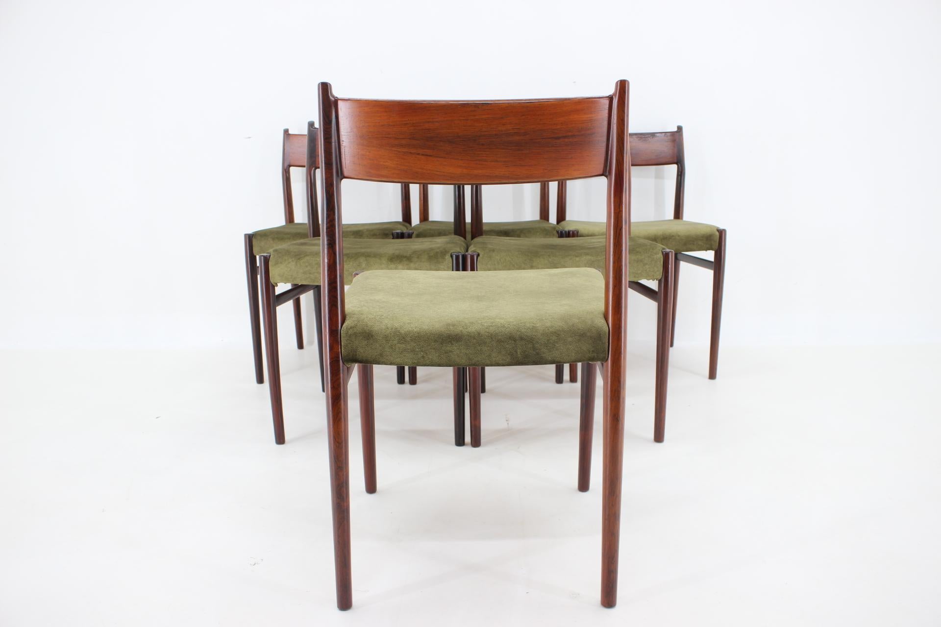 1960s Arne Vodder Model 418 Set of 6 Dining Chairs, Denmark For Sale 3