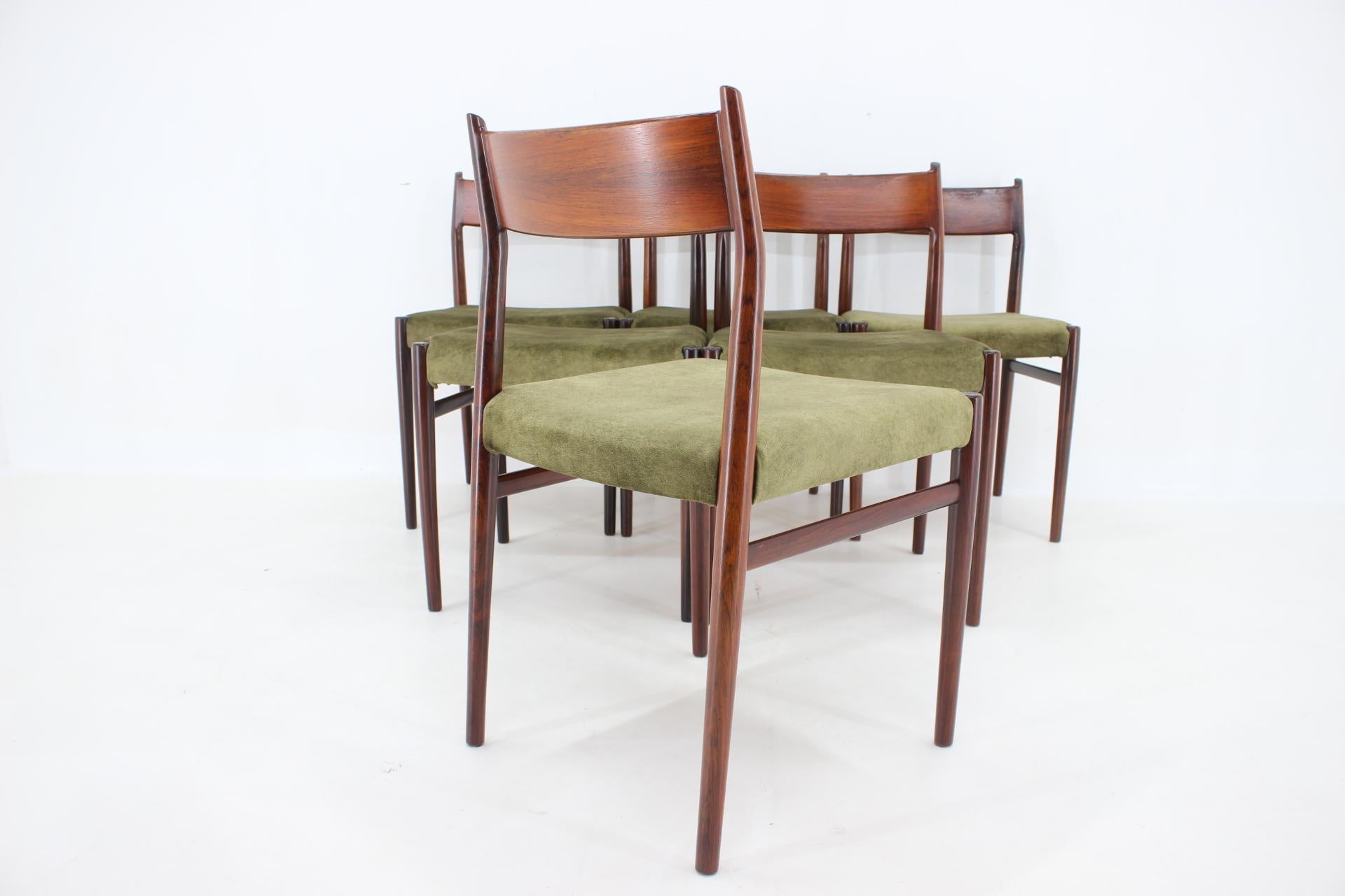 1960s Arne Vodder Model 418 Set of 6 Dining Chairs, Denmark 4