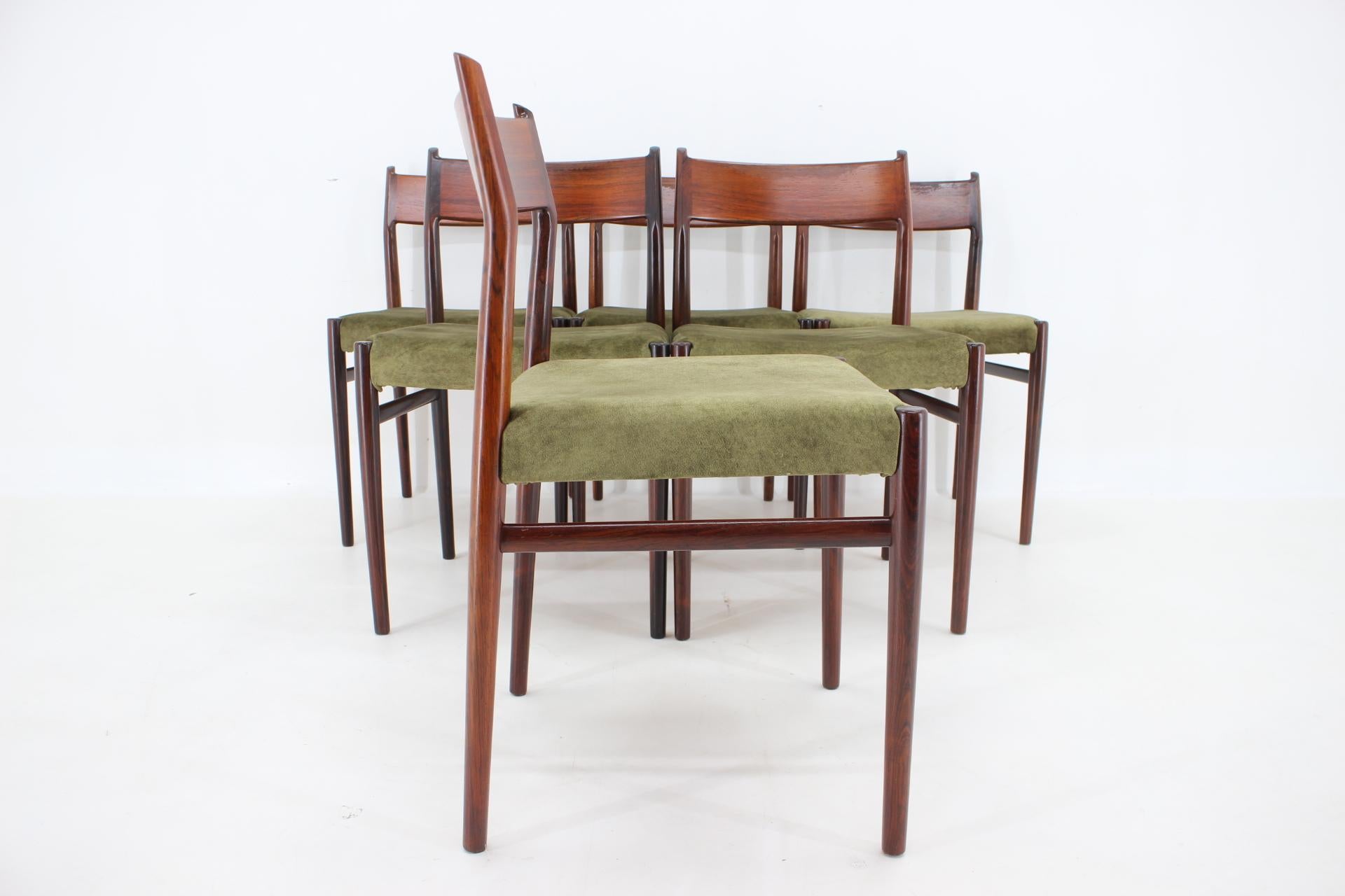 1960s Arne Vodder Model 418 Set of 6 Dining Chairs, Denmark 5