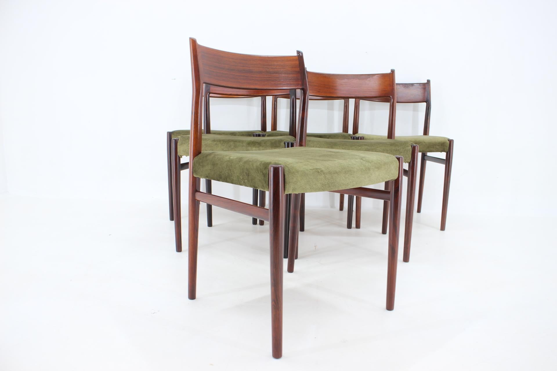 1960s Arne Vodder Model 418 Set of 6 Dining Chairs, Denmark For Sale 6