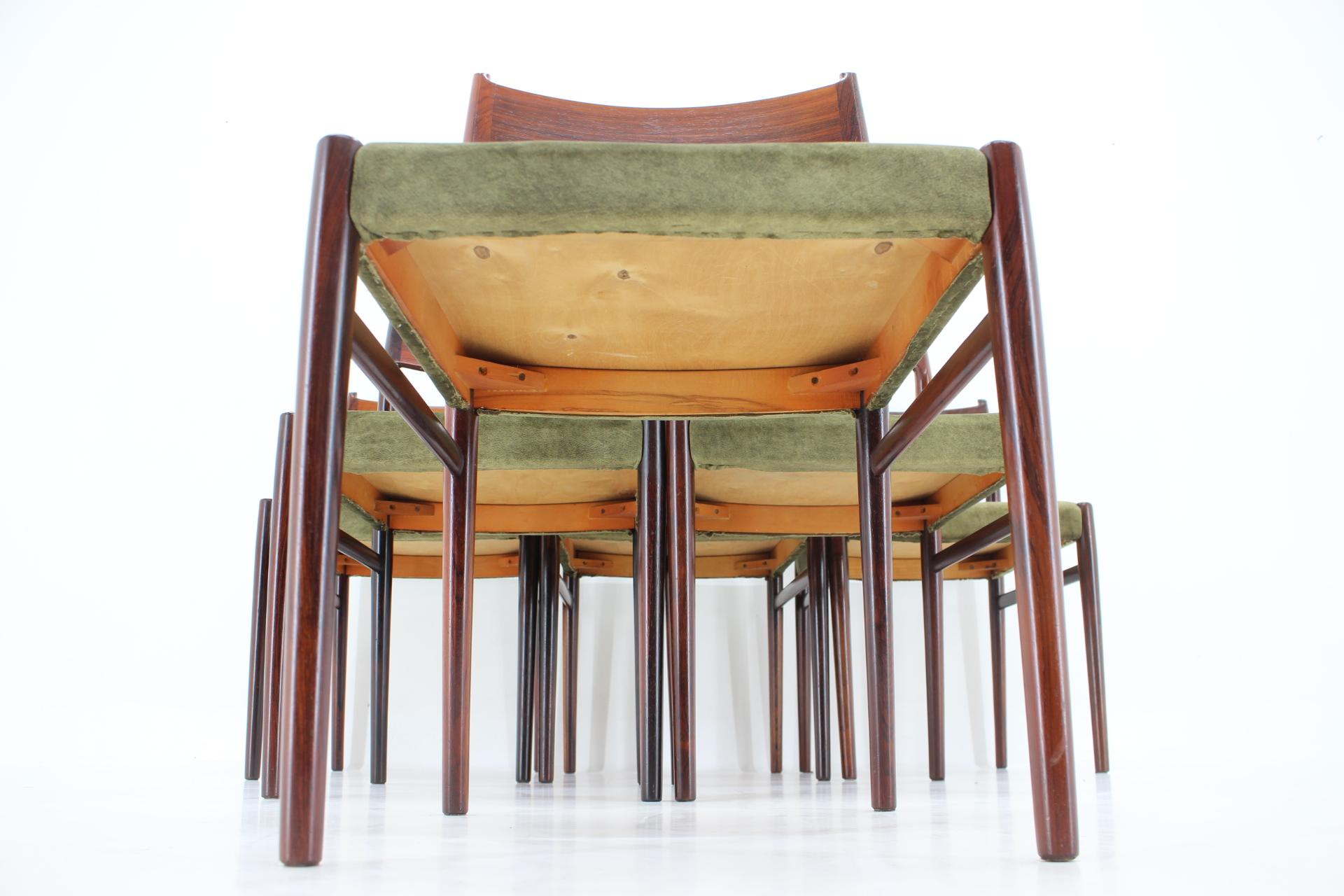 1960s Arne Vodder Model 418 Set of 6 Dining Chairs, Denmark 7
