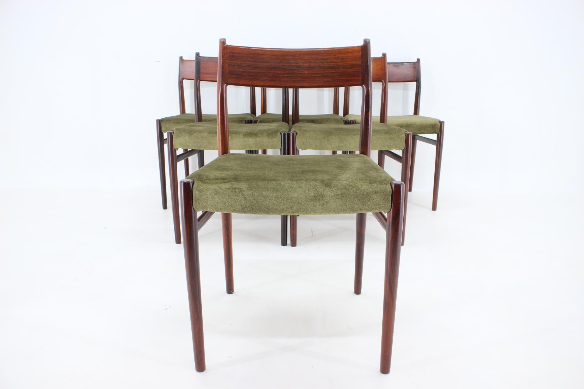 Mid-20th Century 1960s Arne Vodder Model 418 Set of 6 Dining Chairs, Denmark
