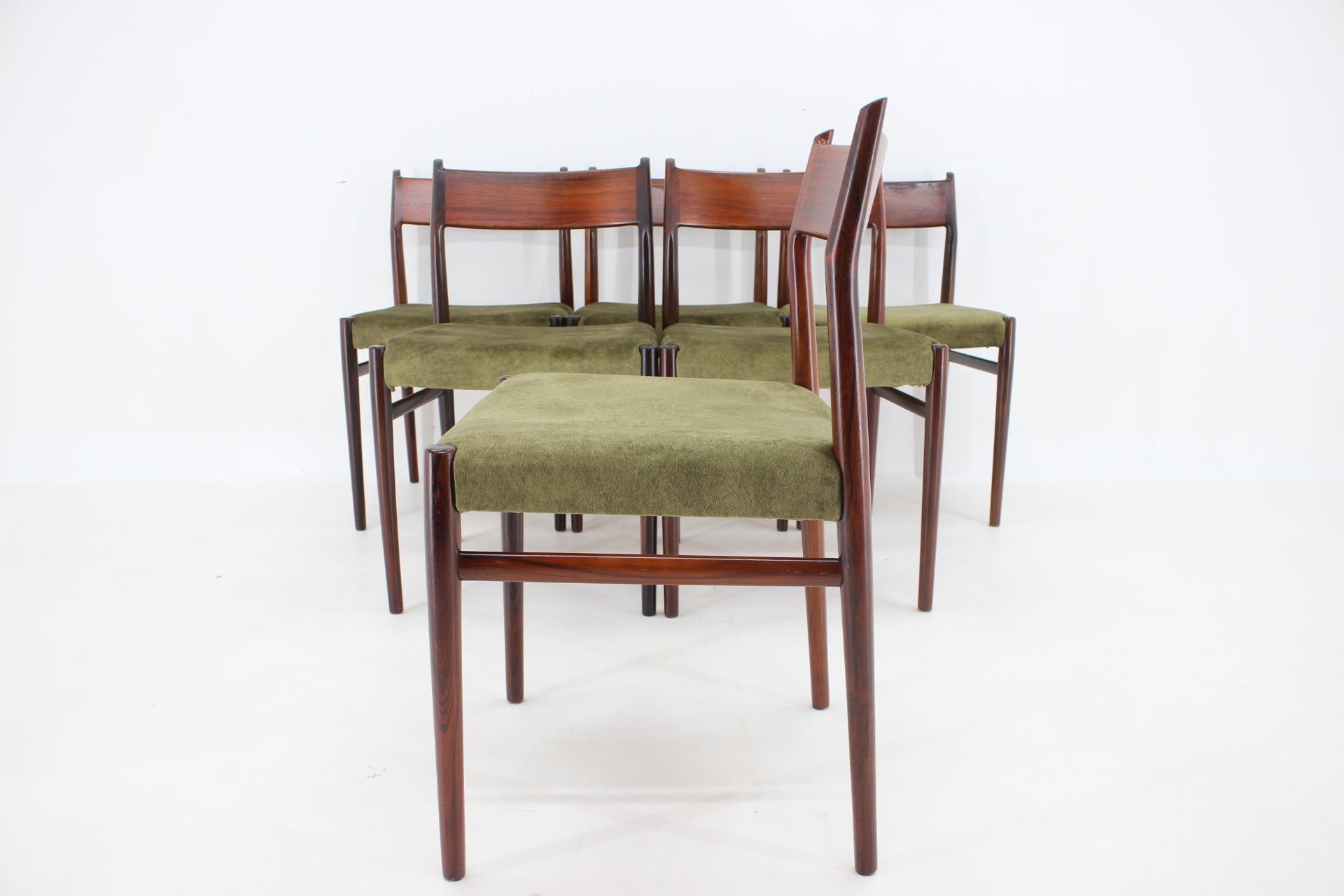 1960s Arne Vodder Model 418 Set of 6 Dining Chairs, Denmark 1