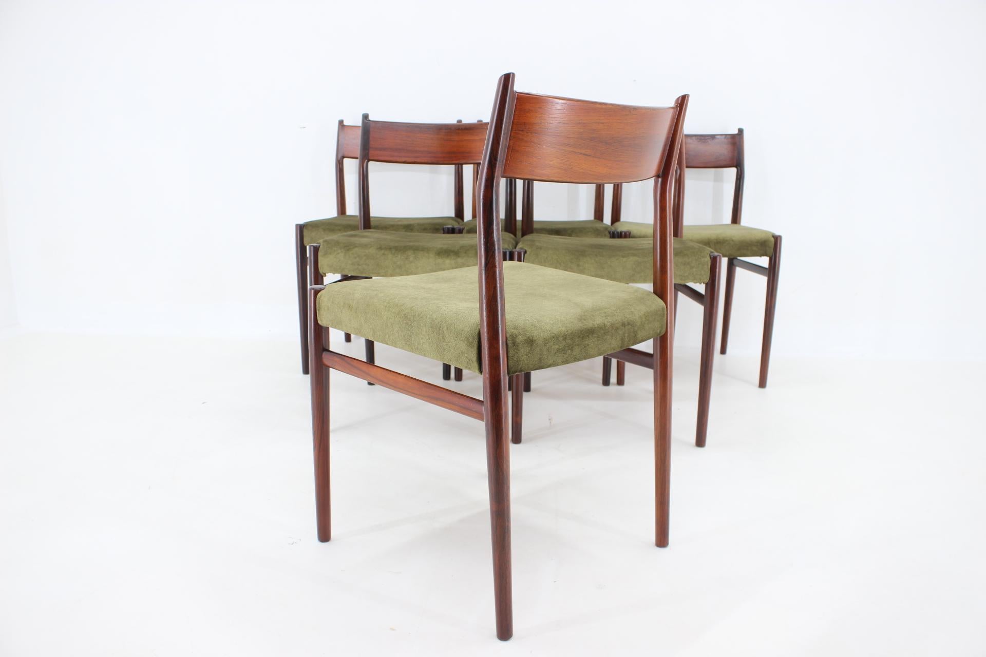 1960s Arne Vodder Model 418 Set of 6 Dining Chairs, Denmark For Sale 2