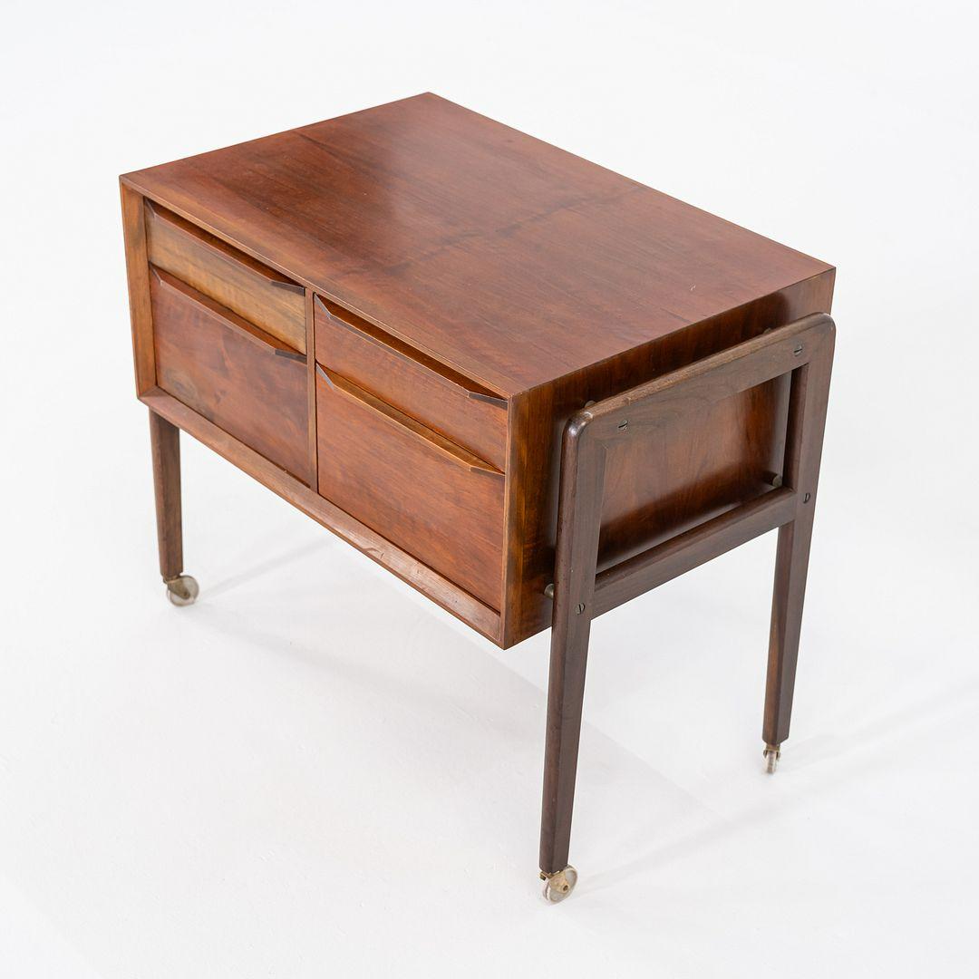 Armadio a rotelle o cassettiera da cucito in teak di Arne Vodder del 1960 in vendita 4