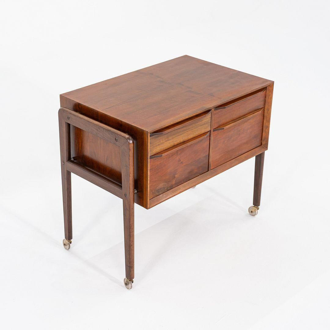 Armadio a rotelle o cassettiera da cucito in teak di Arne Vodder del 1960 in vendita 5