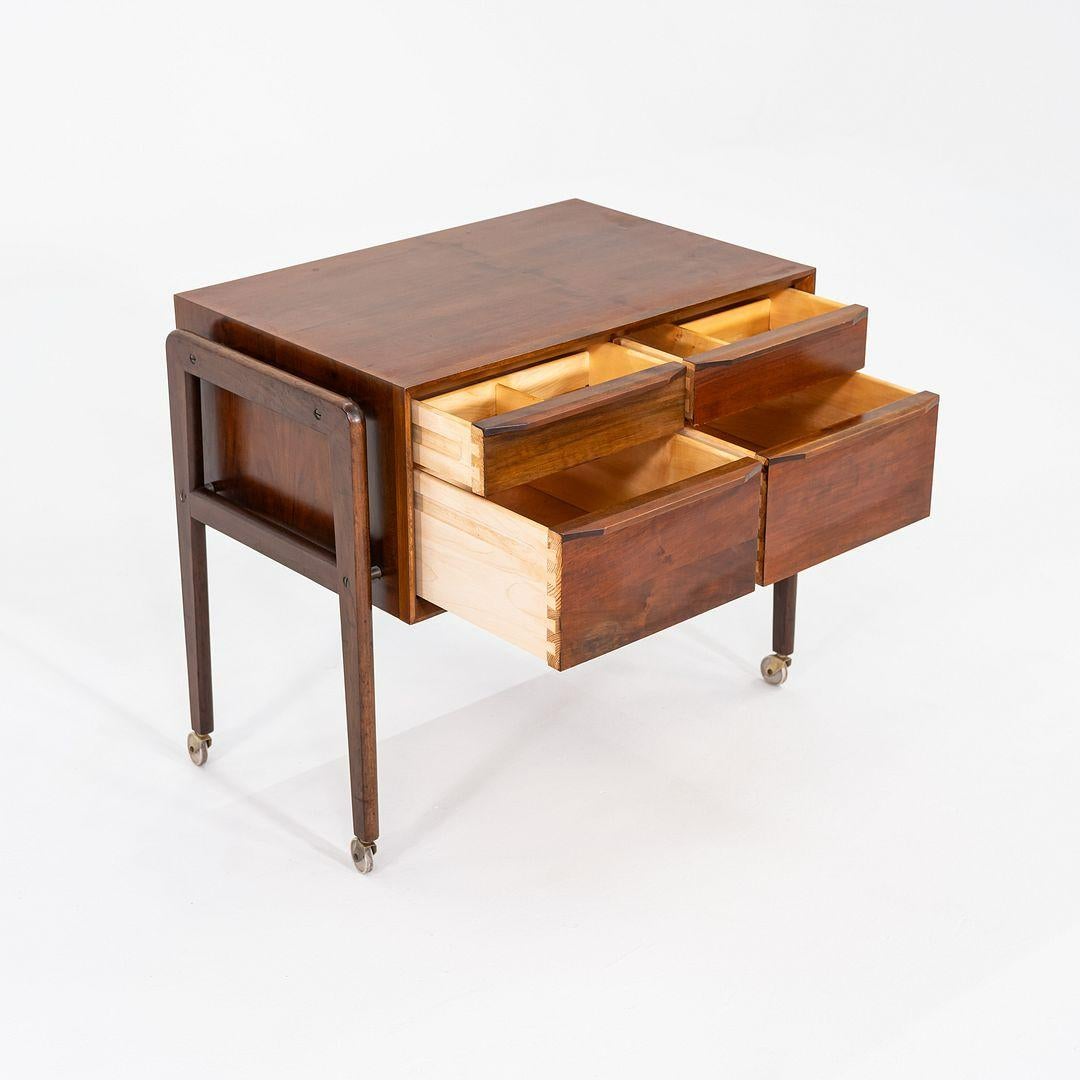 Armadio a rotelle o cassettiera da cucito in teak di Arne Vodder del 1960 in vendita 2