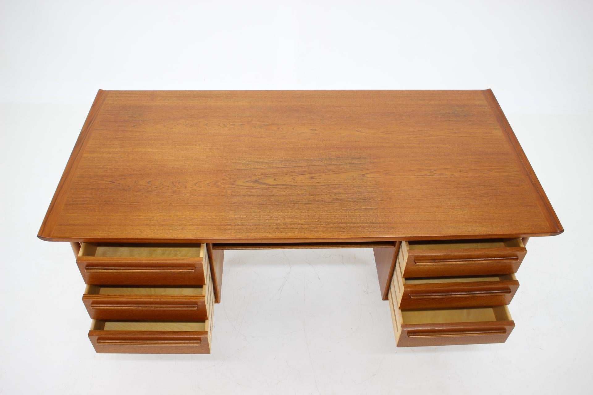 1960s Arne Vodder Teak Free Standing Writing Desk for H.P. Hansen, Denmark 2