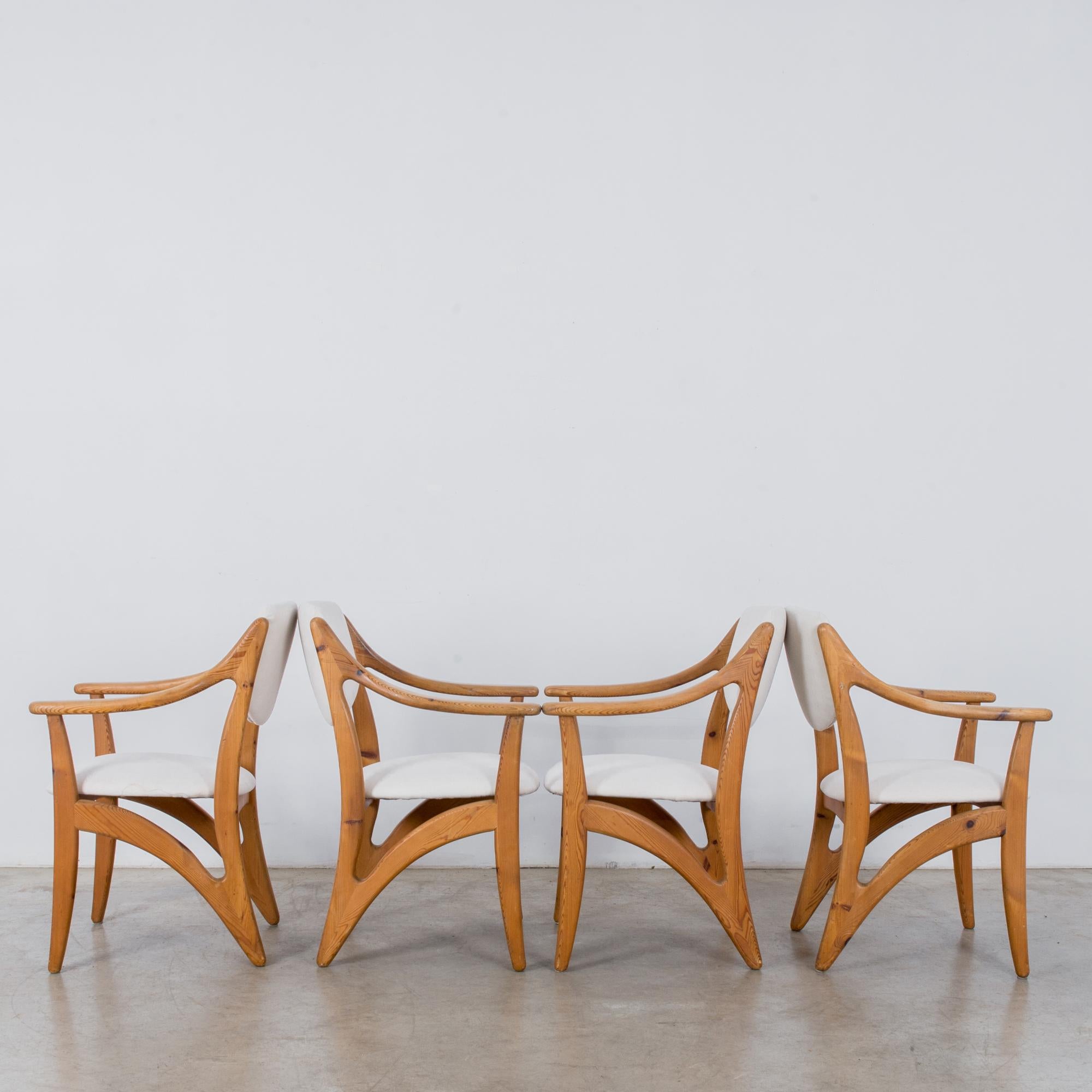 Danish 1960s Arne Vodder Upholstered Armchairs, Set of Four