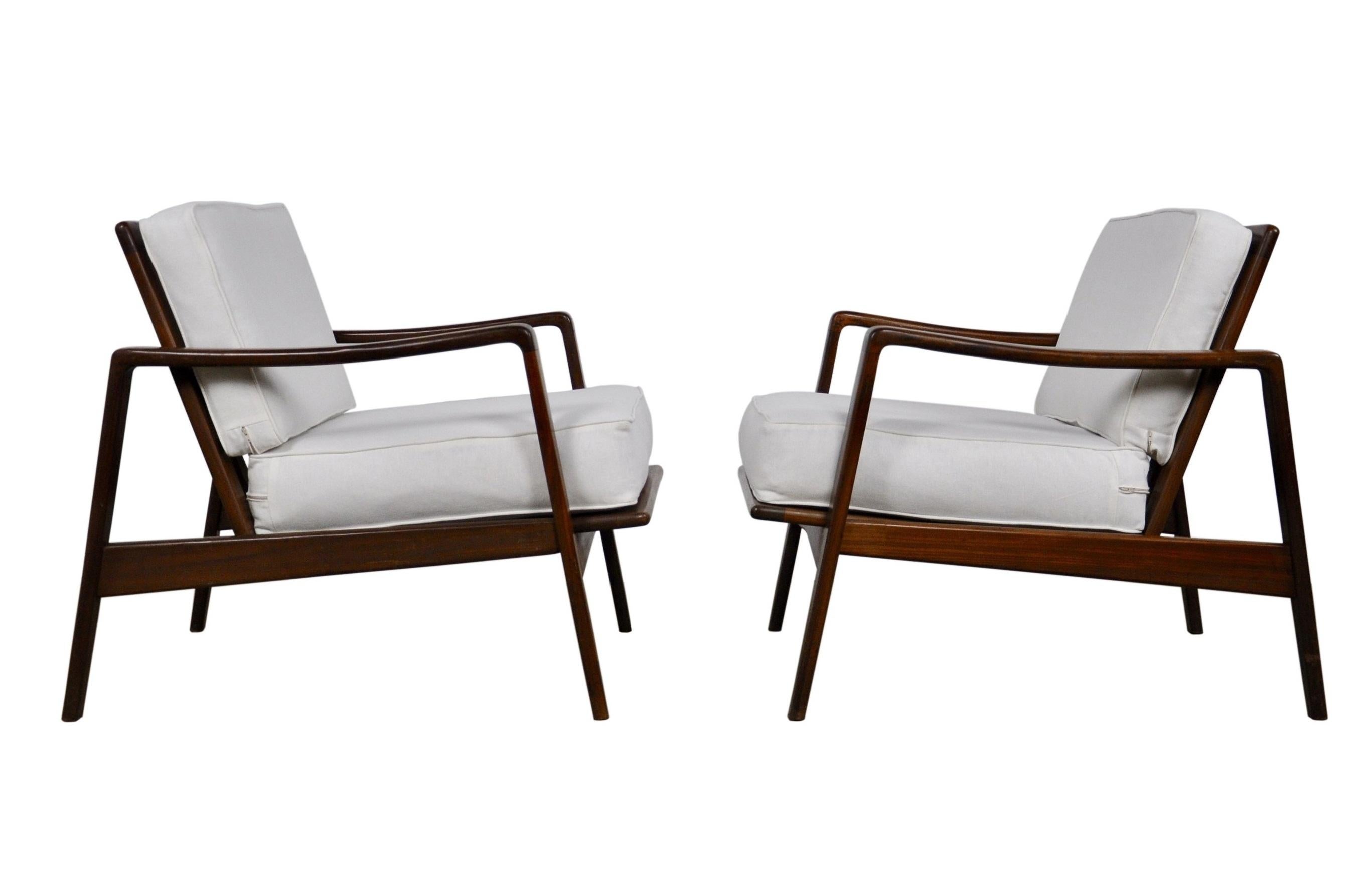 Scandinavian Modern 1960's Arne Wahl Iversen Easy Chairs by Komfort, Denmark For Sale