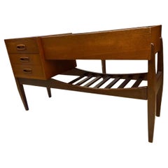 1960s Arne Wahl Iversen teak wood side table with planter