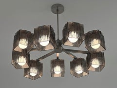 1972 Arredoluce 9 Arms Chandelier Model 14127 by  Angelo Lelii