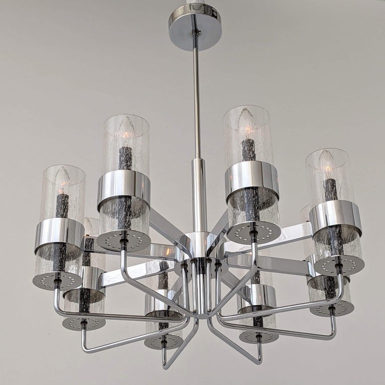 1960s Stilnovo Chrome Chandelier Signed Item Italia Home Living Chandeliers Pendant Lights