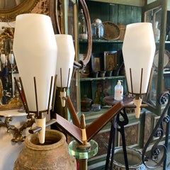 1960s Arredoluce Mid-Century Modern Brass Marble and Glass Floor Lamp