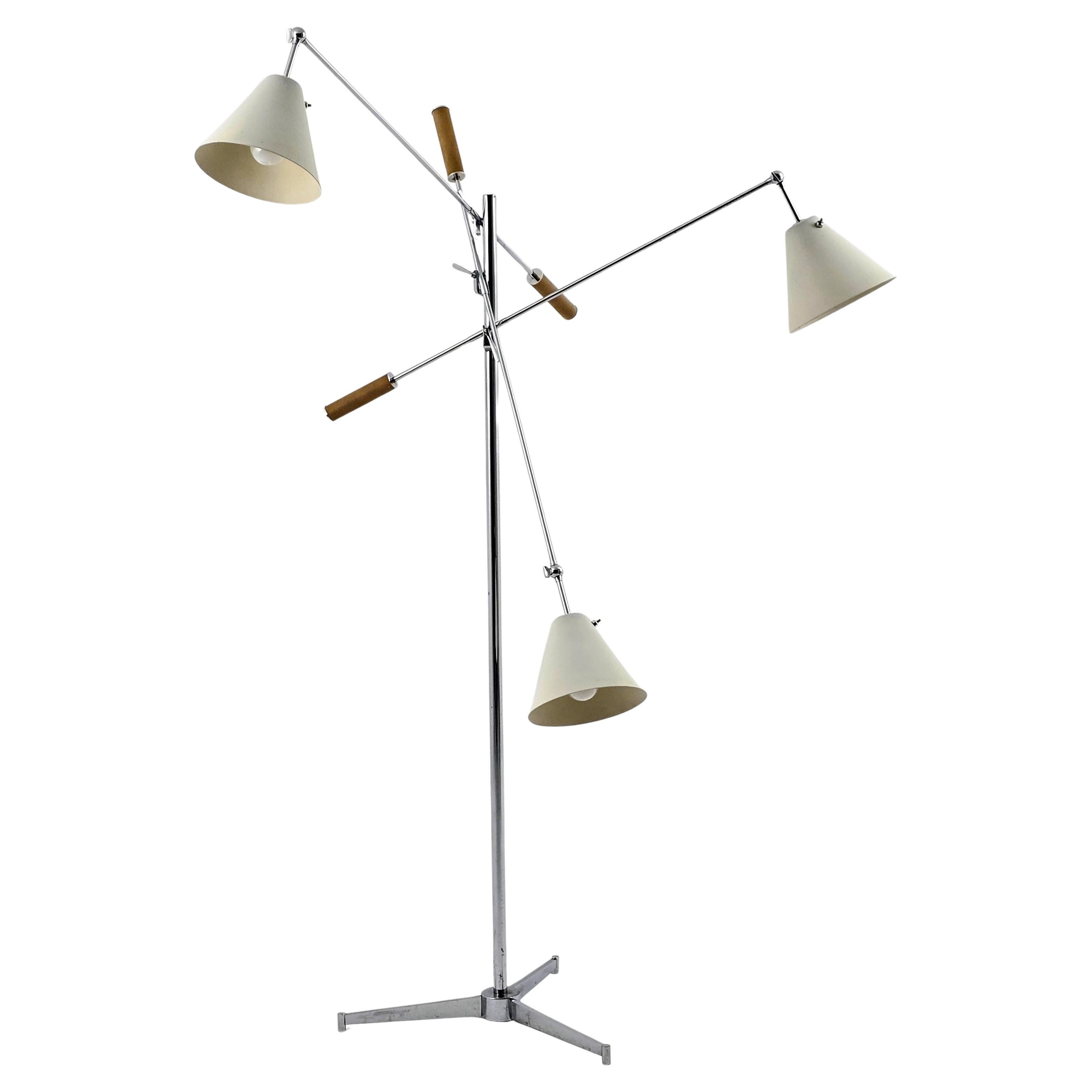 1960s Arredoluce Triennale Floor Lamp by Angelo Lelii , Monza Italy For Sale