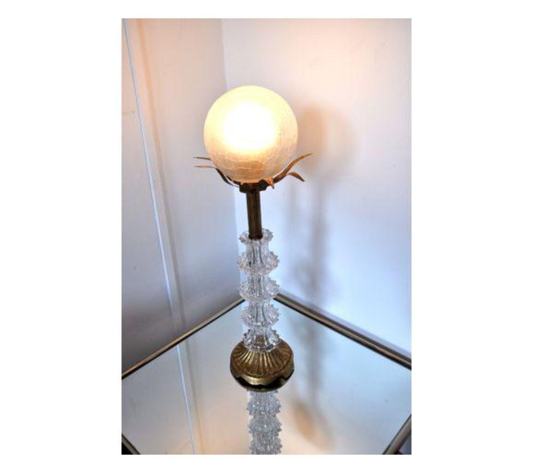 Italian 1960s Art Deco Murano Table Lamp, Italy For Sale