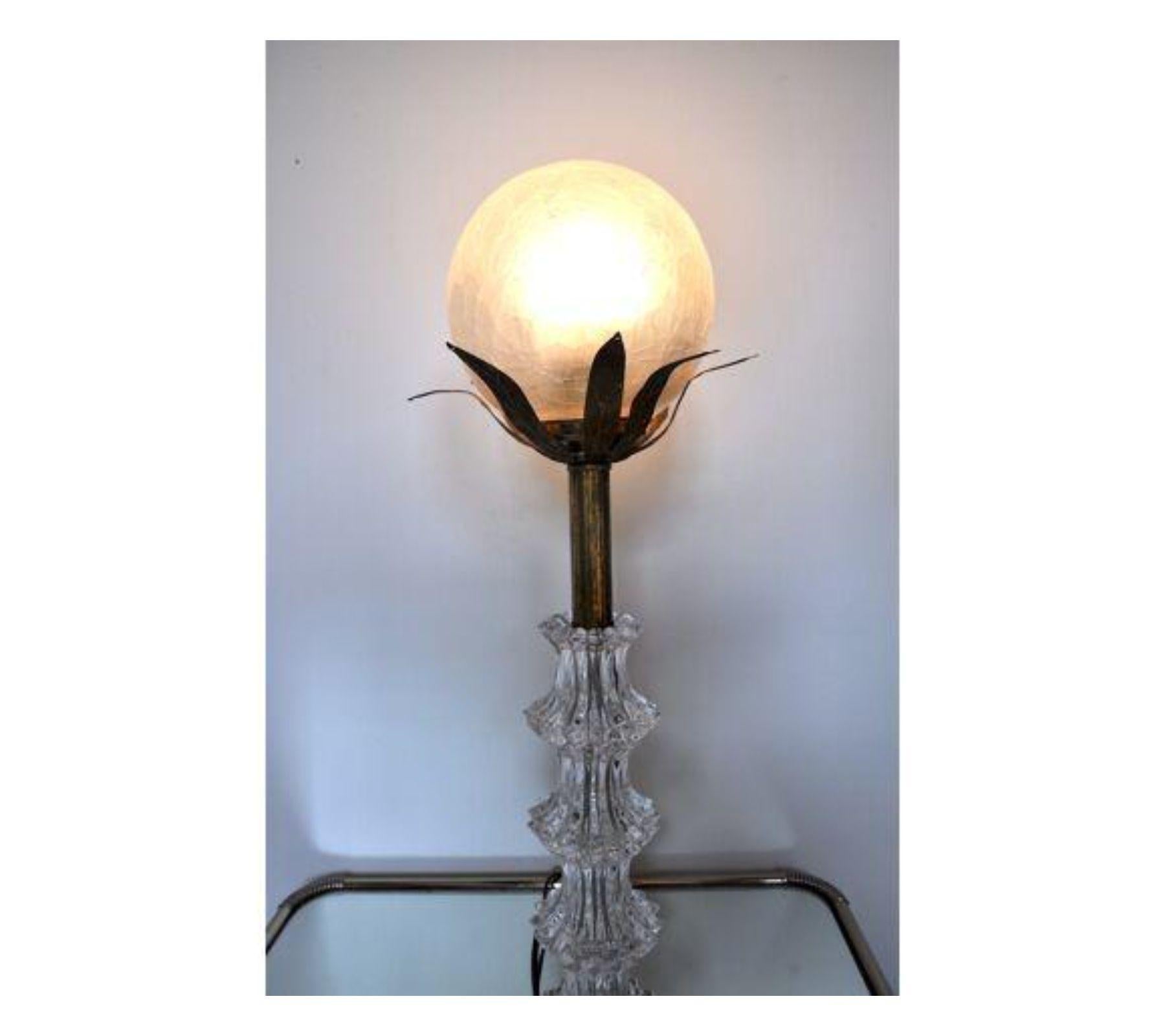 Mid-20th Century 1960s Art Deco Murano Table Lamp, Italy For Sale