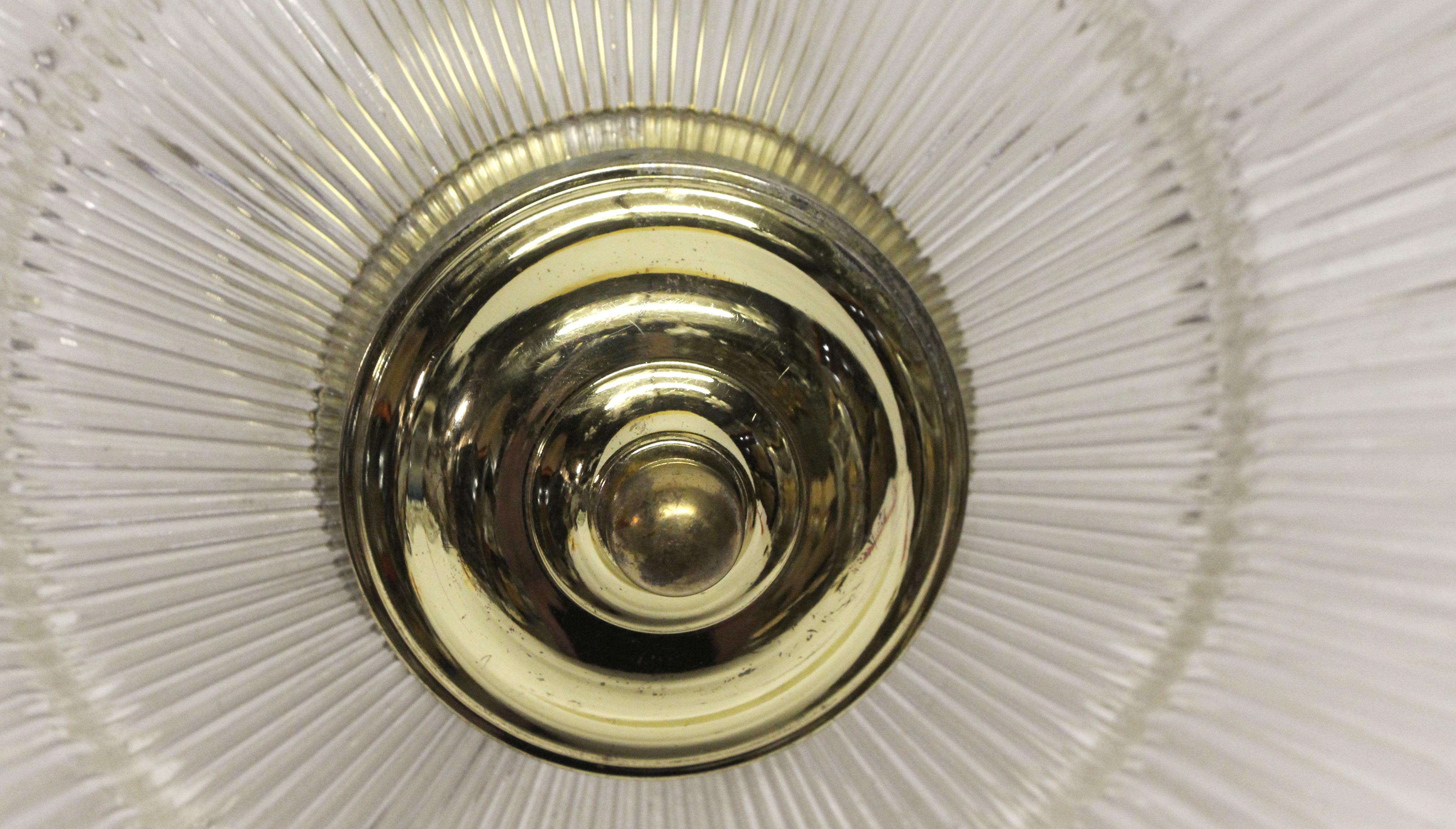 Pendelleuchte mit Messing Hardware, Art-déco, Teileinbau, Crystal Star Burst, 1960er Jahre (Art déco)