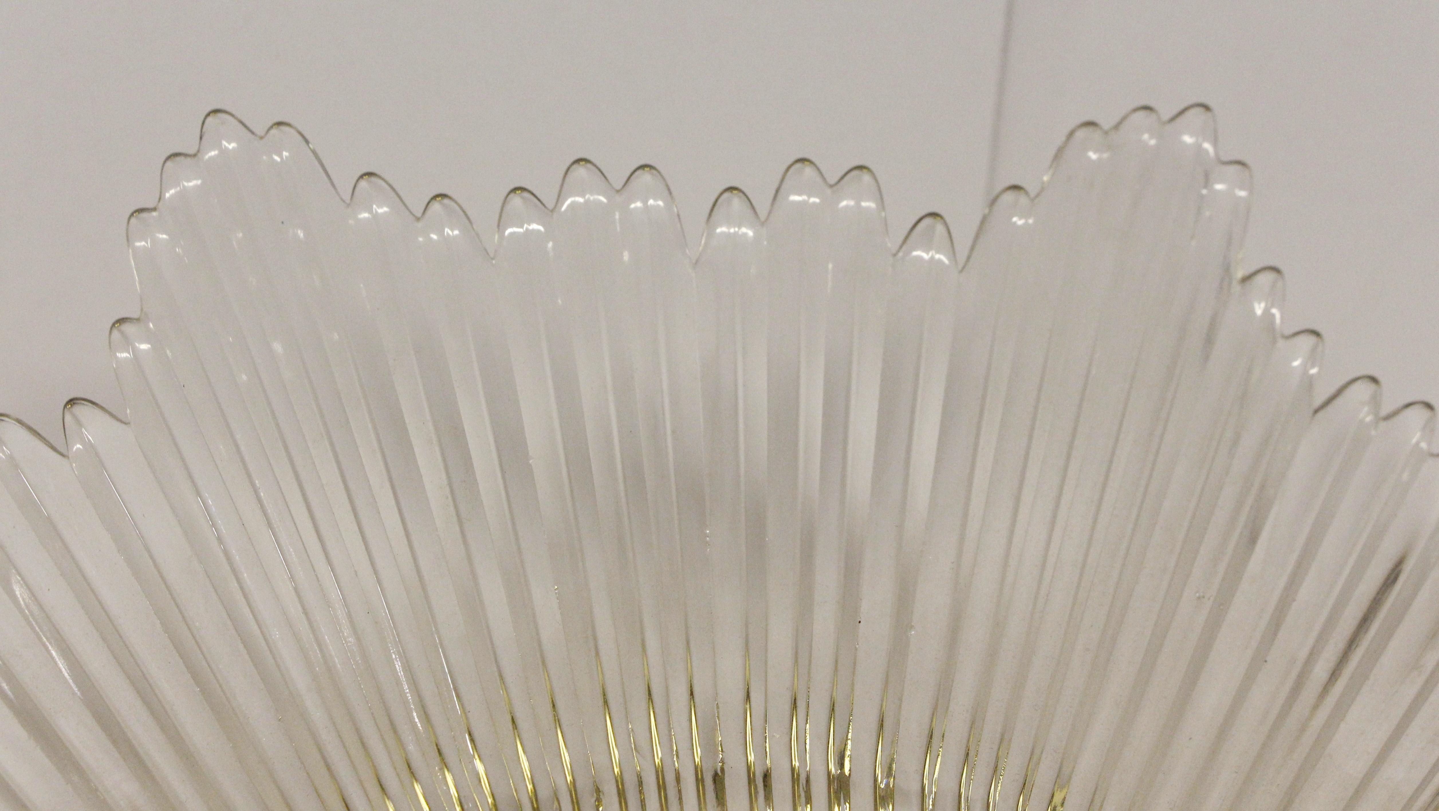 Pendelleuchte mit Messing Hardware, Art-déco, Teileinbau, Crystal Star Burst, 1960er Jahre (amerikanisch)
