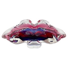 Retro 1960's Art Glass Bowl by Designer Josef Hospodka, Czechoslovakia