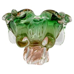 1960s Art Glass Bowl by Josef Hospodka for Chribska Glassworks, Czechoslovakia