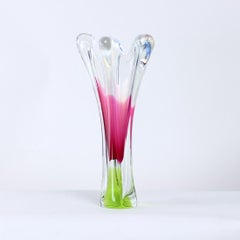 1960s Art Glass Vase By Josef Hospodka, Chribska Glass