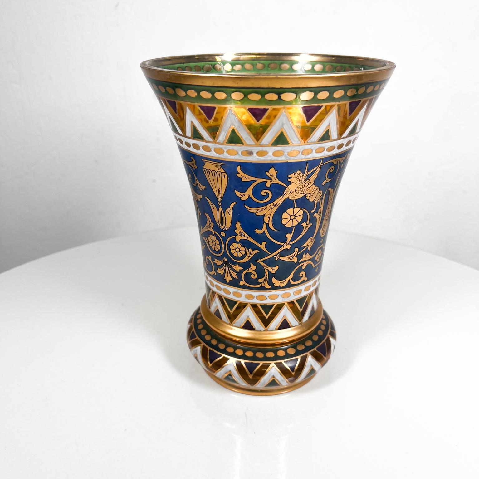 European 1960s Art Nouveau Czech Bohemian Crystal Art Glass Murano Vase
