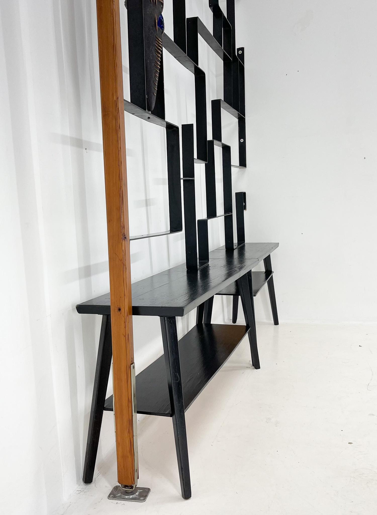 1960's Art Wall Unit or Room Divider with Sculpture by Jelínek For Sale 2