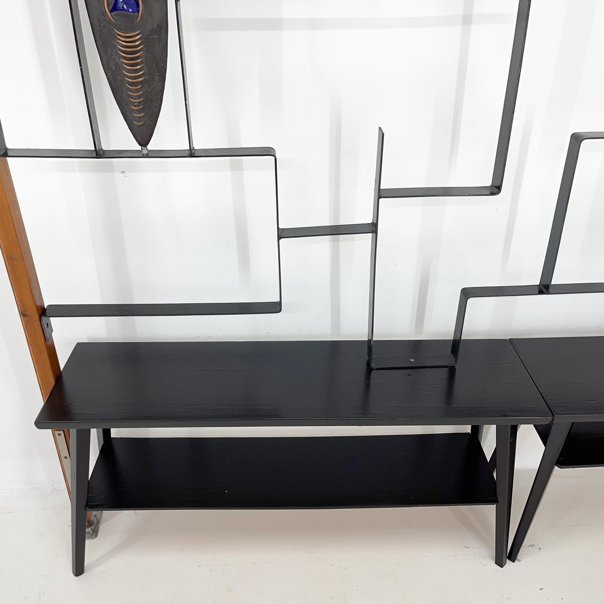 1960's Art Wall Unit or Room Divider with Sculpture by Jelínek For Sale 3