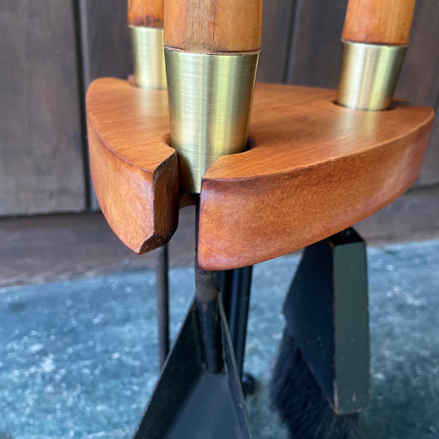 Kaminbesteck aus Ahornholz und schwarzem Eisen, Arthur Umanoff, 1960er Jahre, American Moderne, 1960er Jahre im Angebot 4