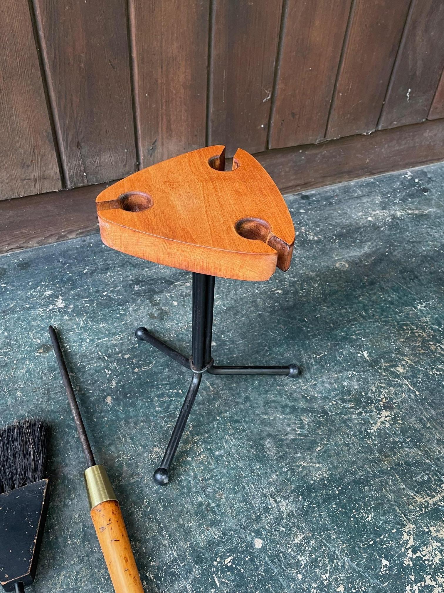 Kaminbesteck aus Ahornholz und schwarzem Eisen, Arthur Umanoff, 1960er Jahre, American Moderne, 1960er Jahre im Angebot 6