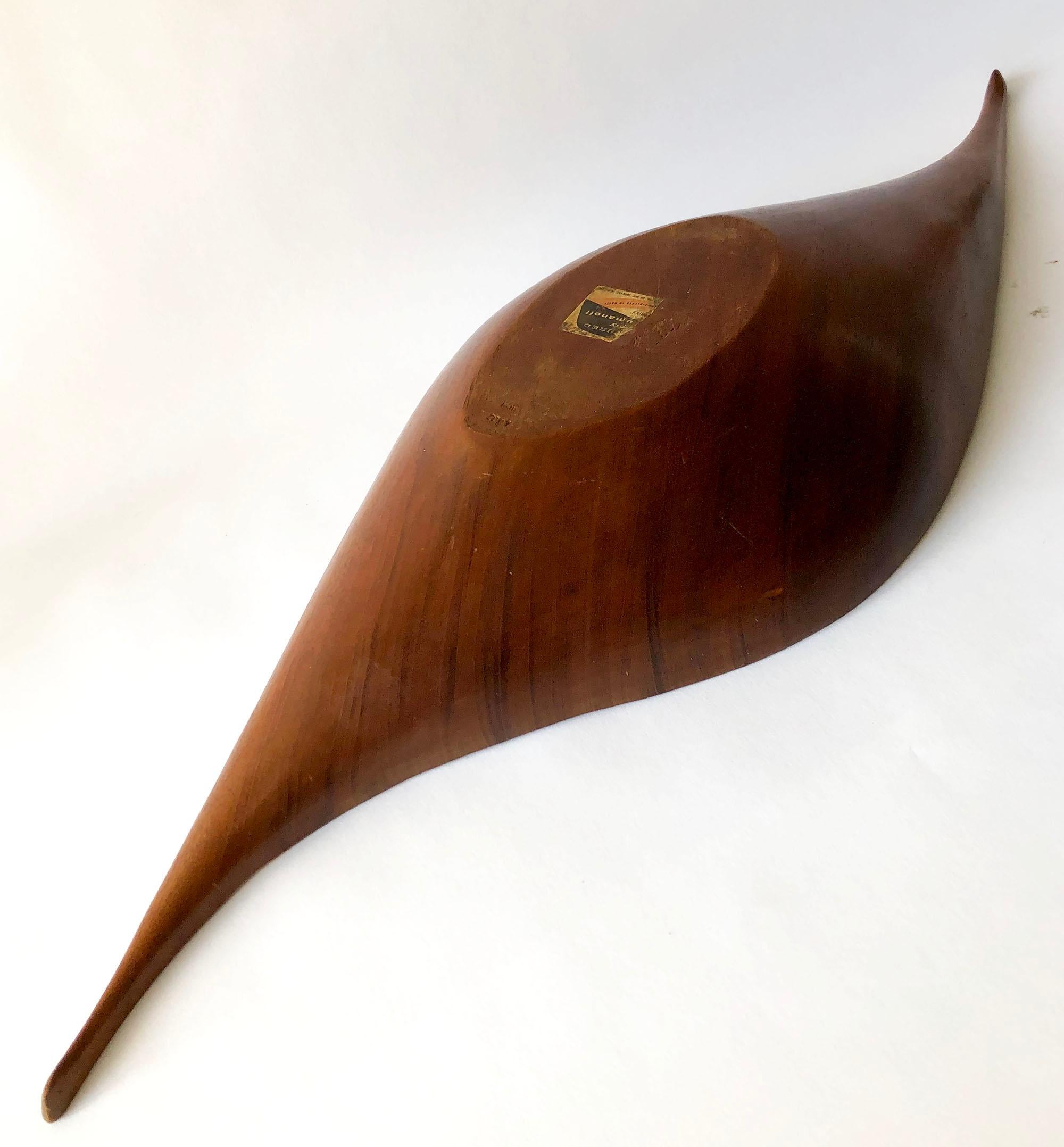 1960s Arthur Umanoff for Raymor Haitian Wood Handled Bowl In Good Condition For Sale In Pasadena, CA