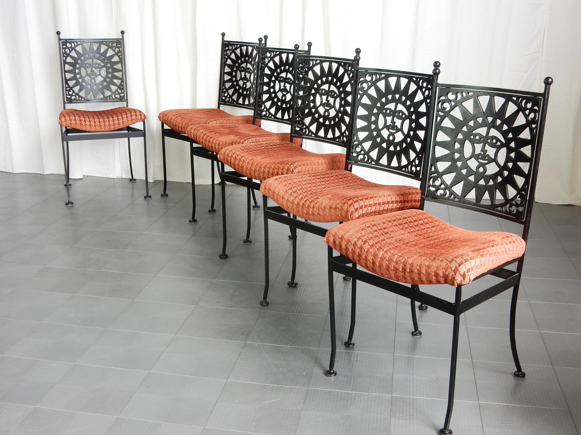 20th Century 1960s Arthur Umanoff Mayan Collection Dining Chair Set of 6