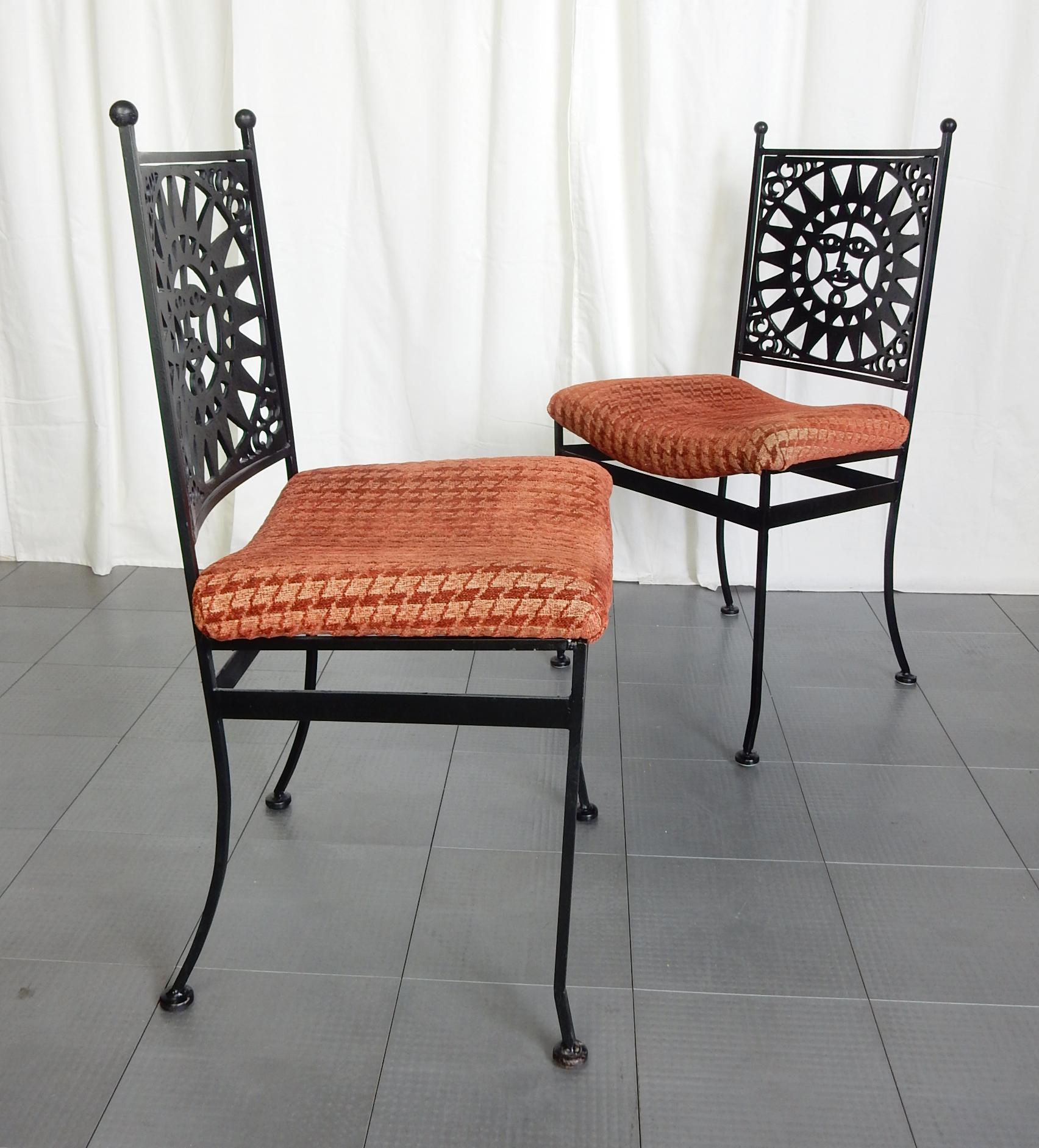 1960s Arthur Umanoff Mayan Collection Dining Chair Set of 6 1