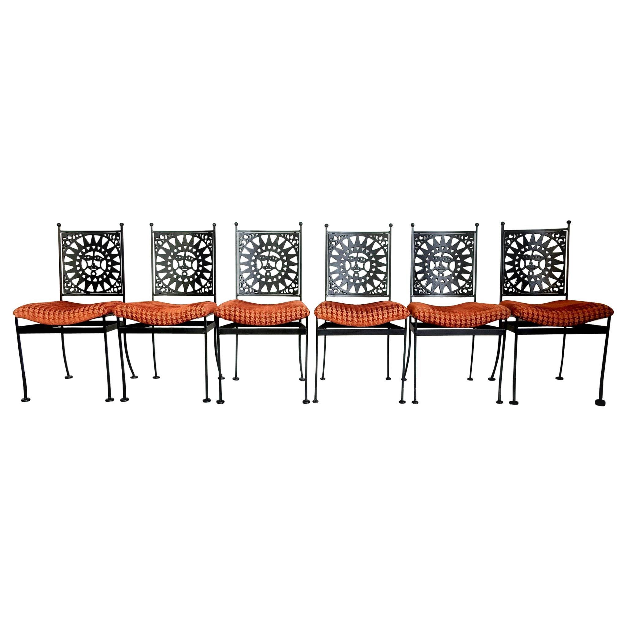 1960s Arthur Umanoff Mayan Collection Dining Chair Set of 6