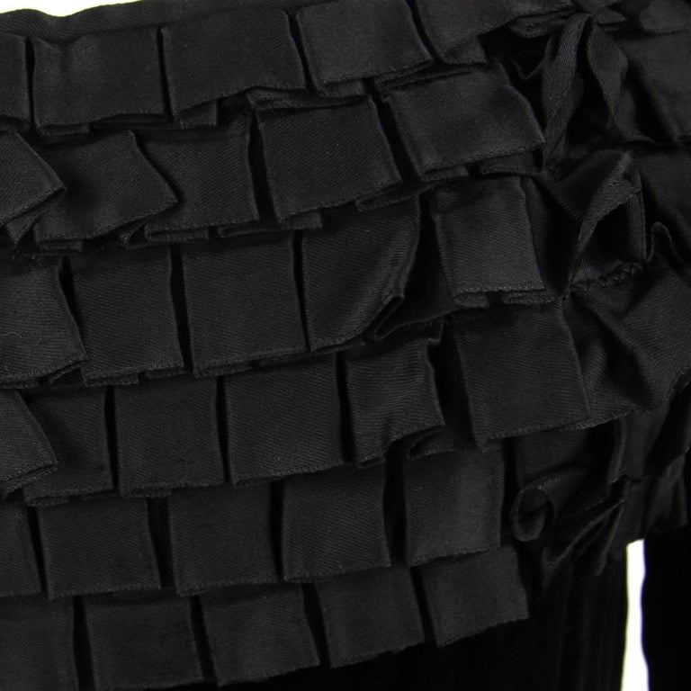 1960s Artisanal Black Velvet Maxi Dress For Sale 2