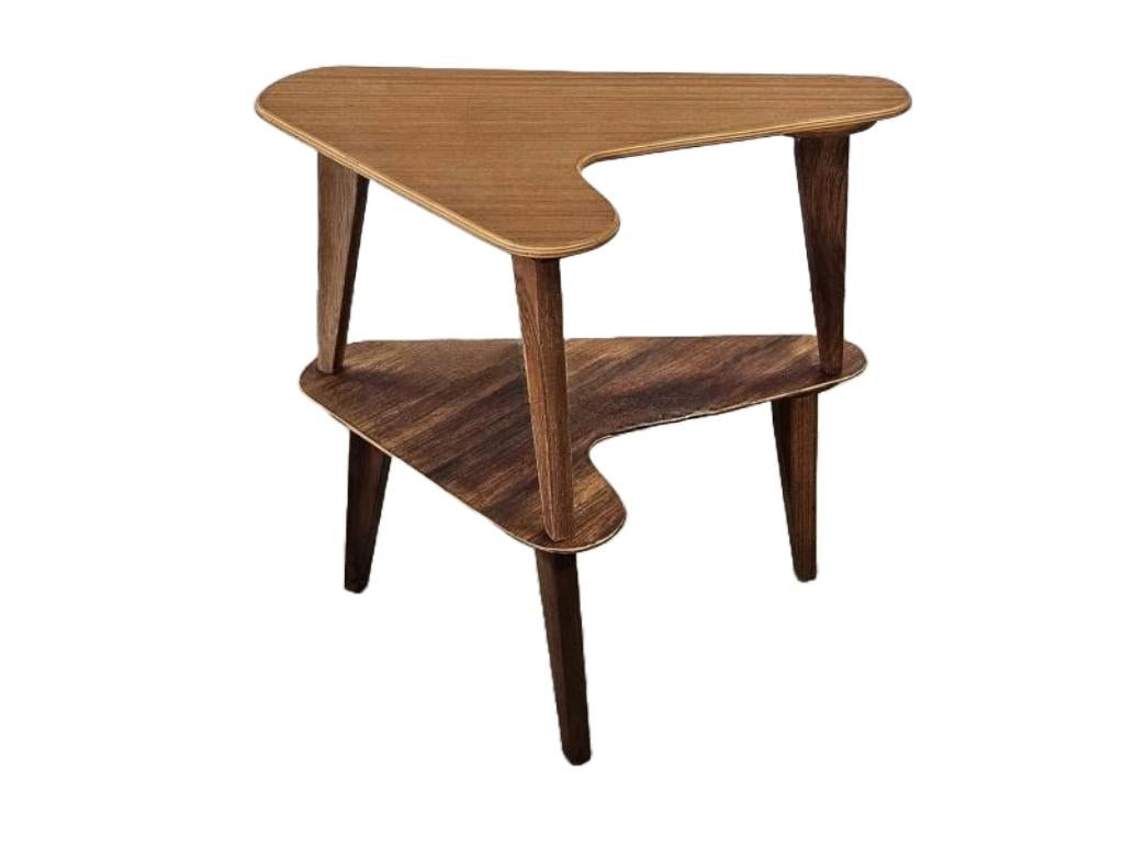 Mid-20th Century 1960s Artist's Palette (Boomerang) Side Table in Oak - Set of 2