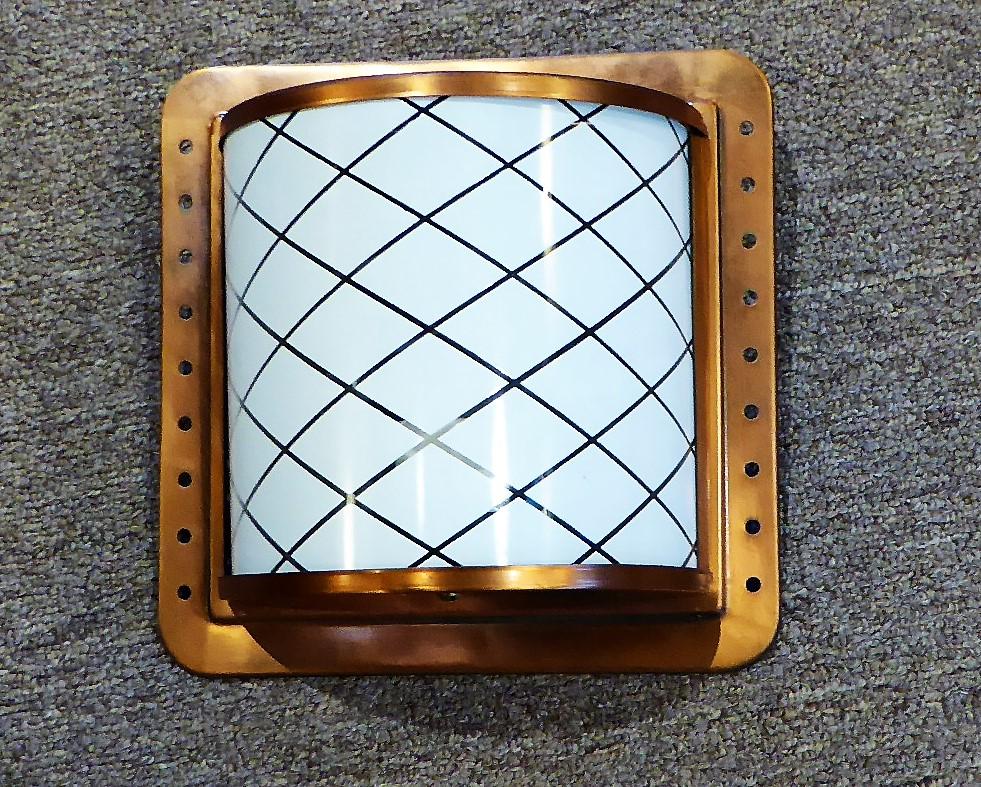 1960s Arts & Crafts Style Pair of Copper Wall Lights with Glass Diffusers 7