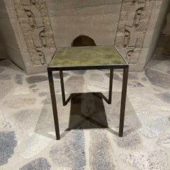 1960s Arturo Pani Side Table Bronze Eglomise Glass