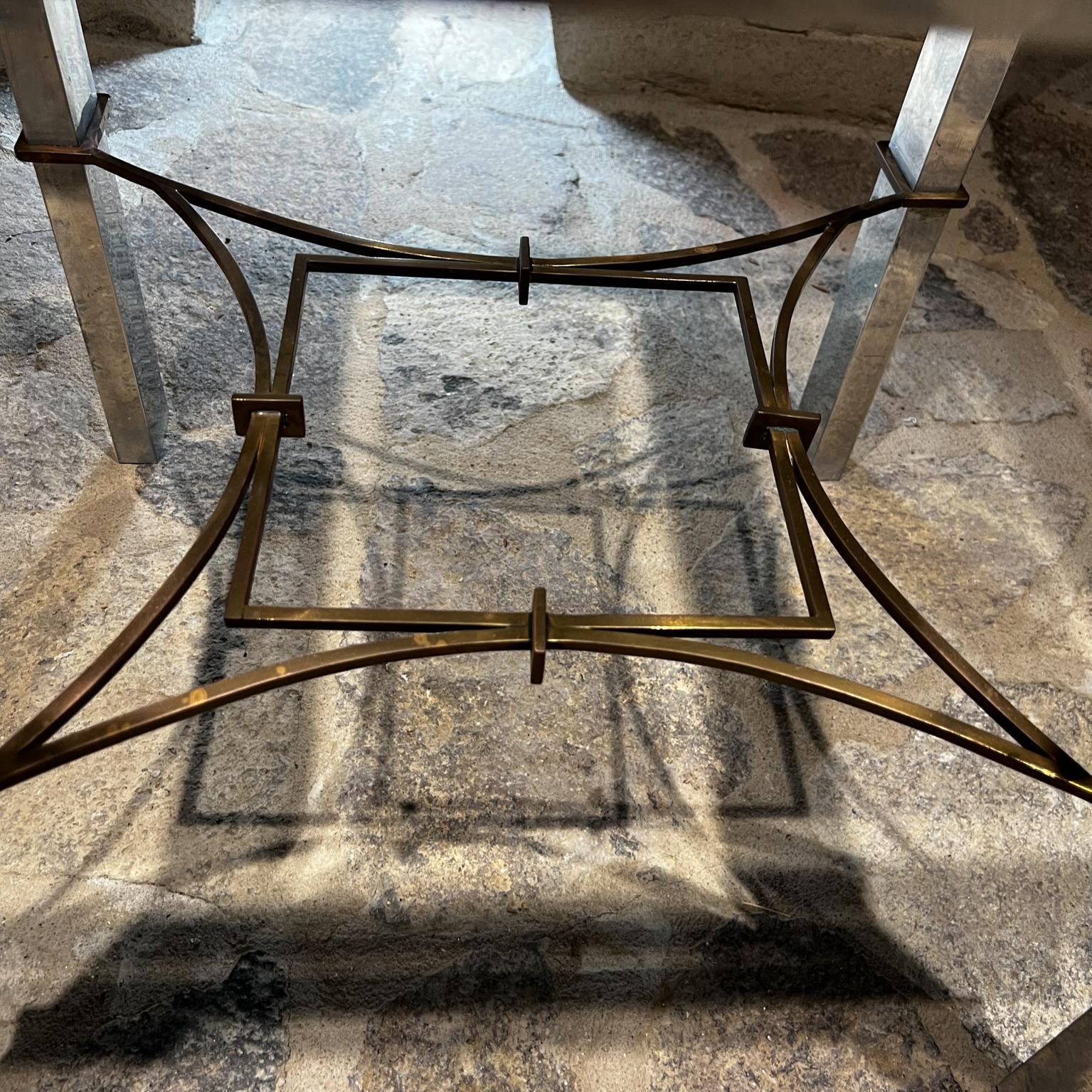 1960s Arturo Pani Modern Side Tables Aluminum and Bronze Mexico City For Sale 6