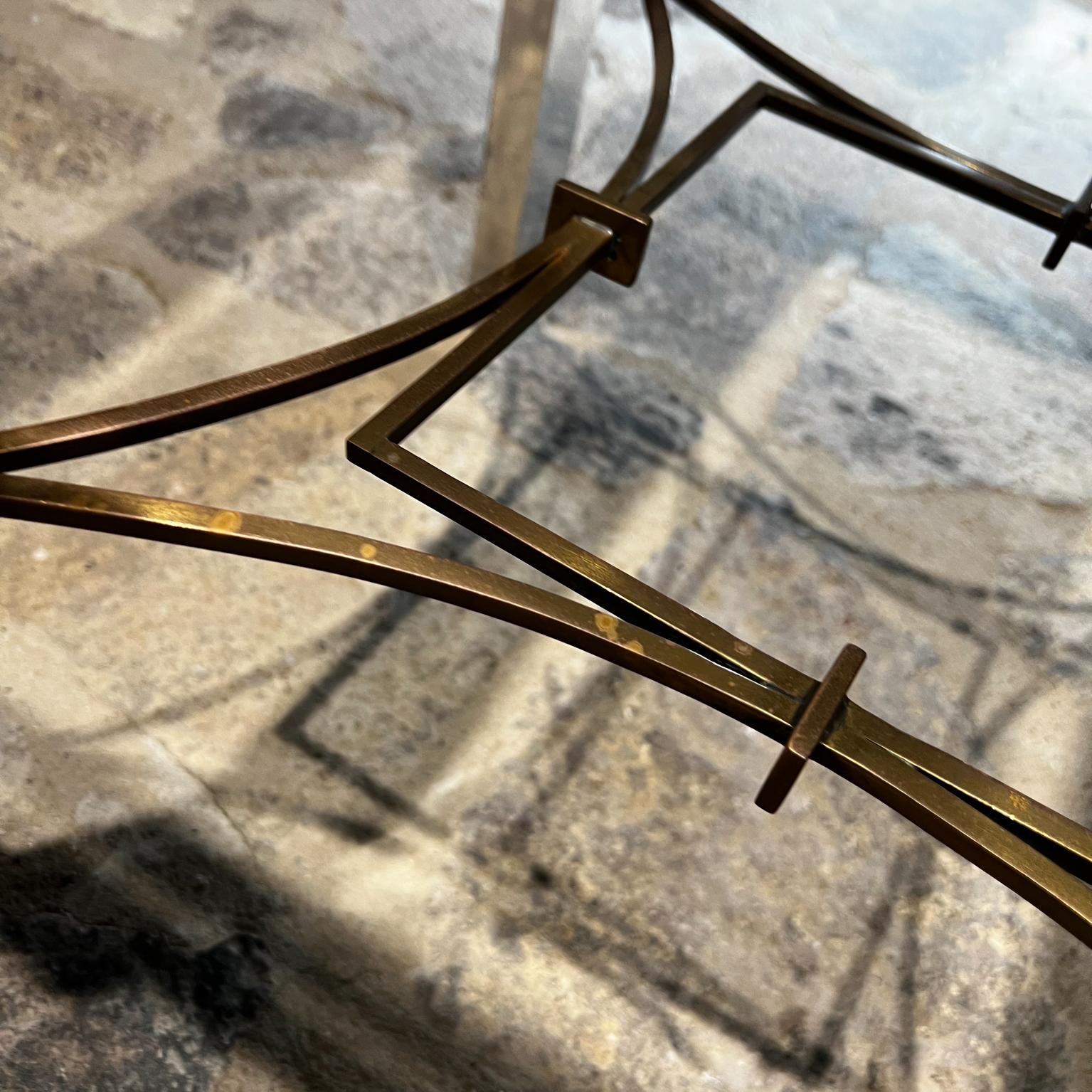 1960s Arturo Pani Modern Side Tables Aluminum and Bronze Mexico City For Sale 10