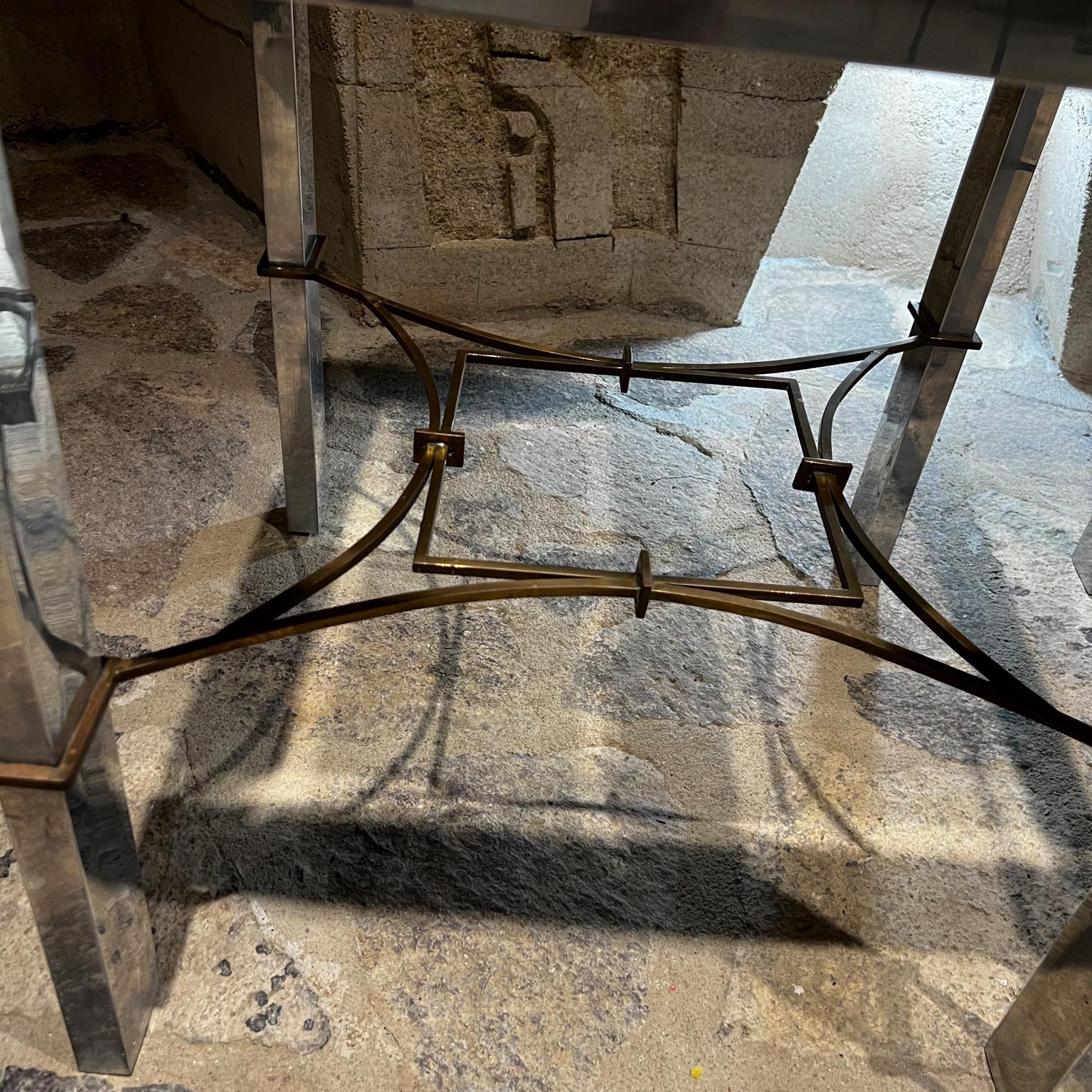 1960s Arturo Pani Modern Side Tables Aluminum and Bronze Mexico City For Sale 2