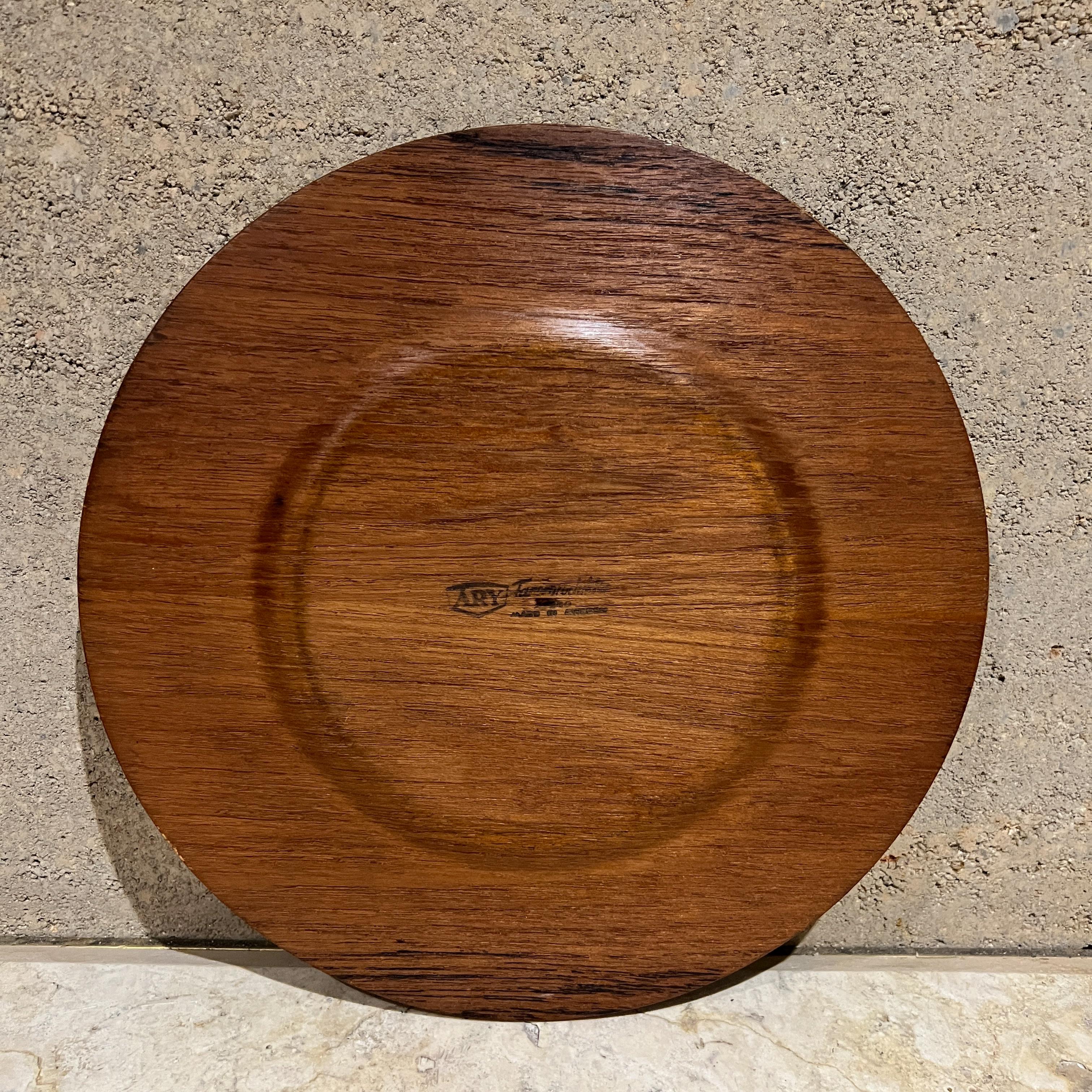 1960 Ary Bandeja de servicio de teca sueca Plato de carga siglo XX en venta